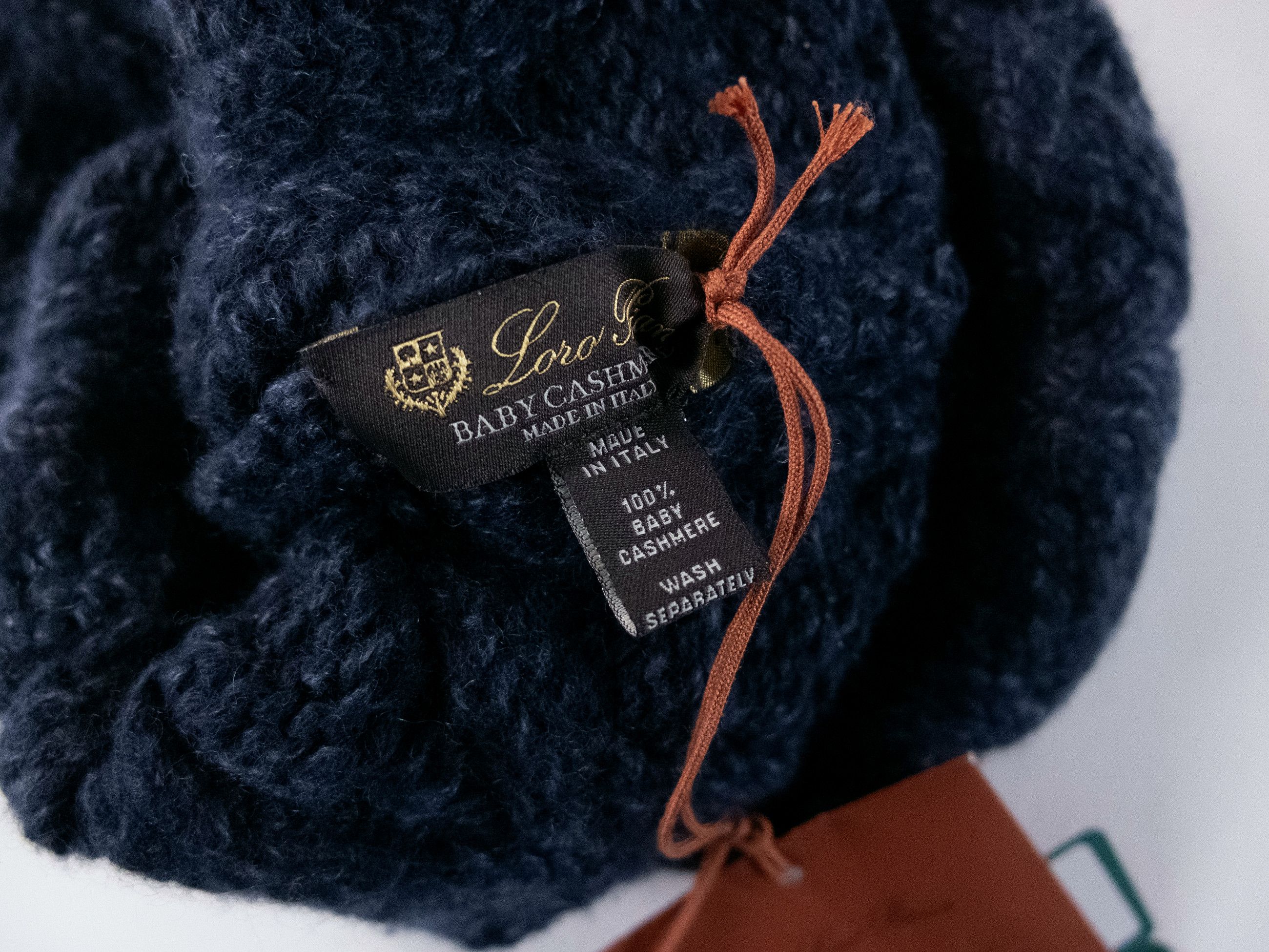 Loro Piana LORO PIANA Penhill navy blue baby cashmere beanie hat Size ONE SIZE - 6 Thumbnail