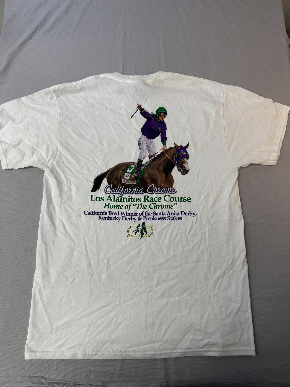 Designer T-shirt Los Alamitos Horse Racing California Chrome 2014 - L Size US L / EU 52-54 / 3 - 3 Thumbnail
