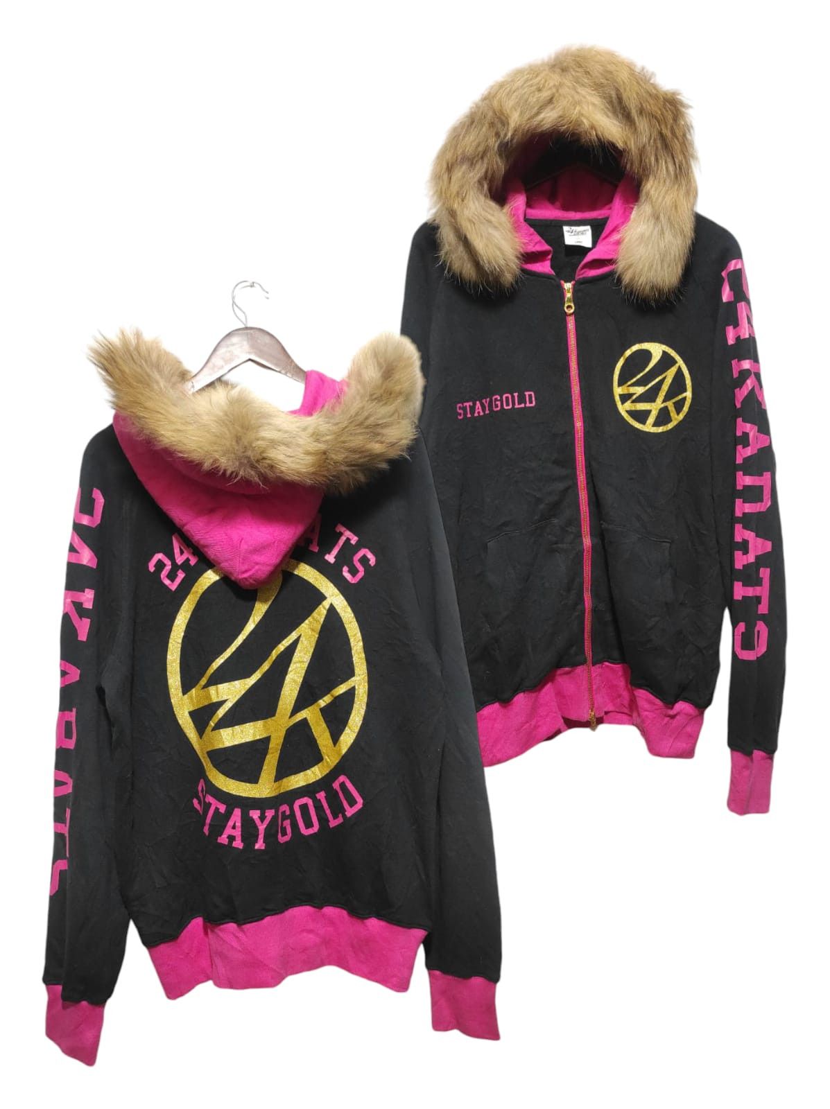 24 karats Zip Fur Hoodie IfSixWasNine LGB style
