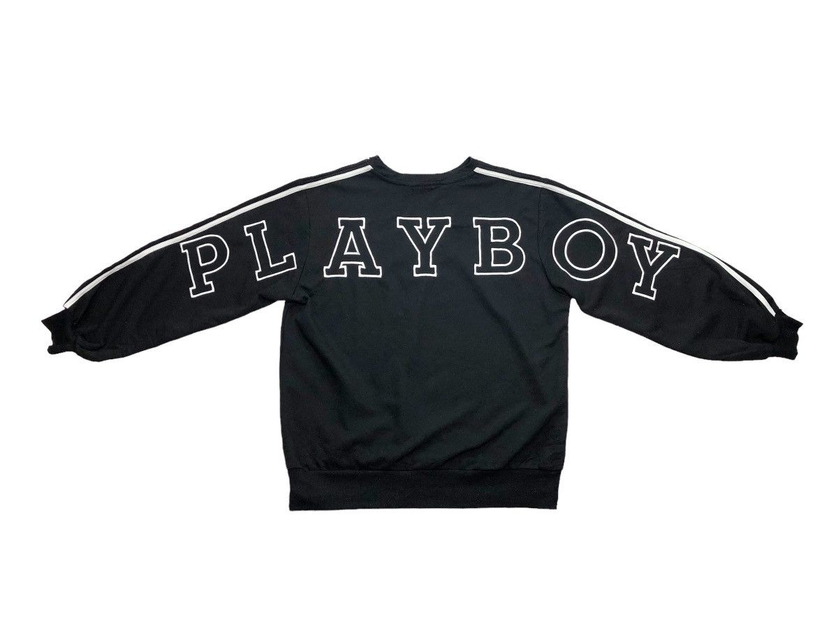 image of Playboy Embroidery Sweatshirt in Black, Men's (Size Medium)