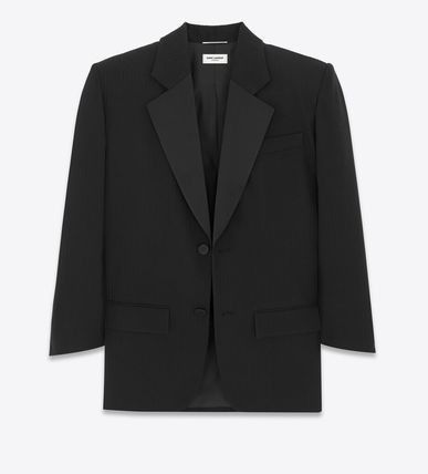 Saint Laurent Paris o1la1rc1a1225 782775 Unisex Oversized Tuxedo Jacket in Black Size US M / EU 48-50 / 2 - 3 Thumbnail