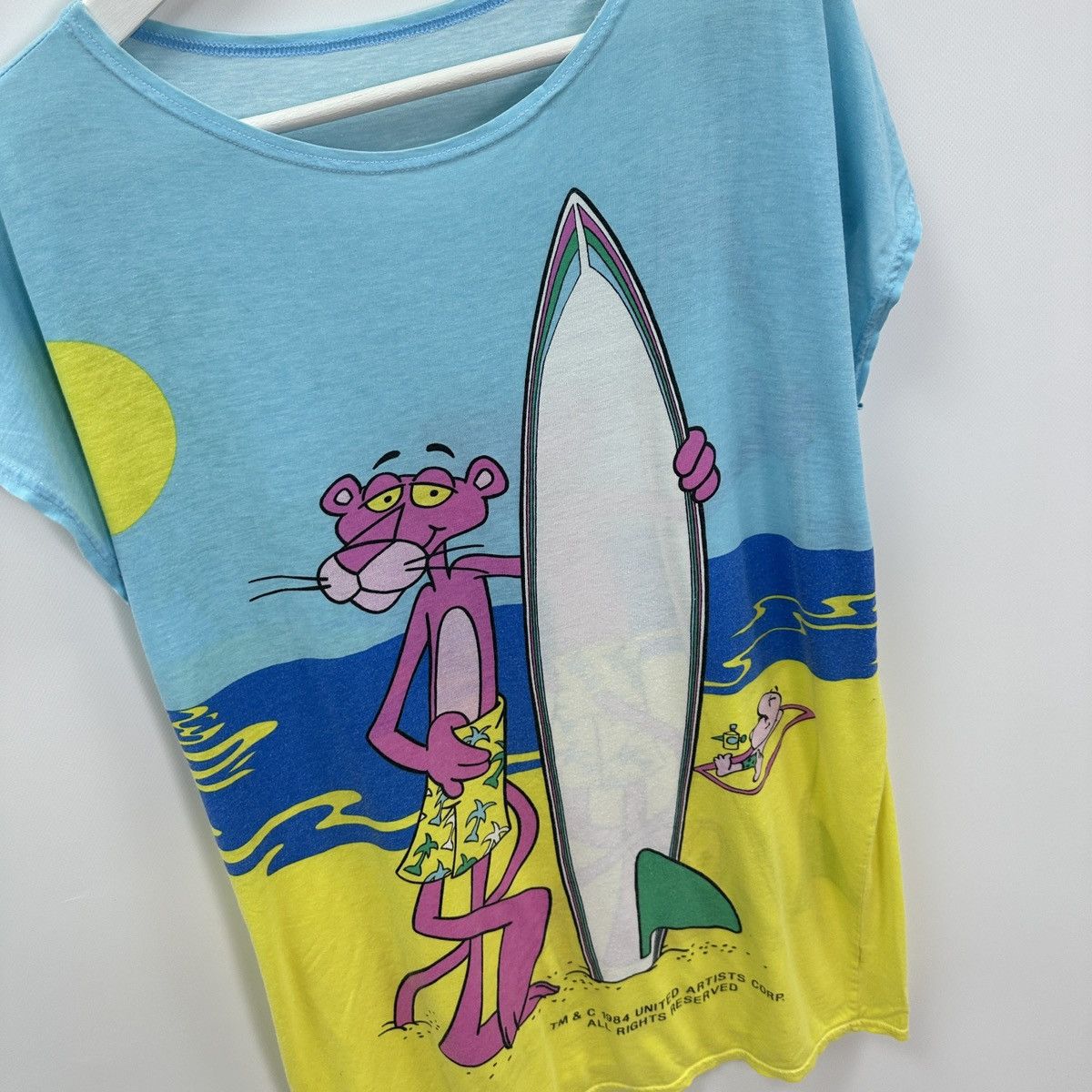 Vintage Vintage 80s Pink Panther Tank Top Hawaii Beach 1984 y2k hype Size S / US 4 / IT 40 - 6 Thumbnail