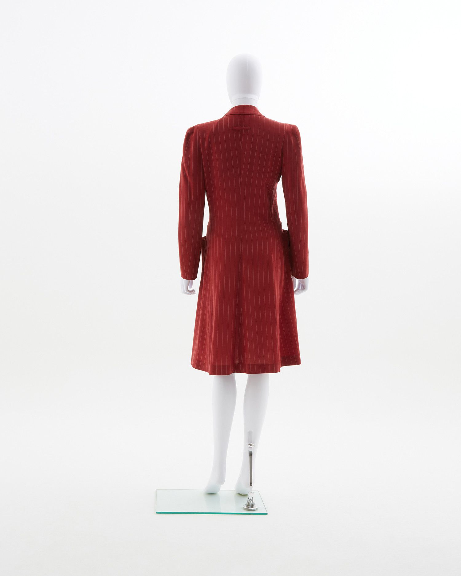 Jean Paul Gaultier S/S 1993 Red Pinstripe linen jacket Size M / US 6-8 / IT 42-44 - 3 Thumbnail