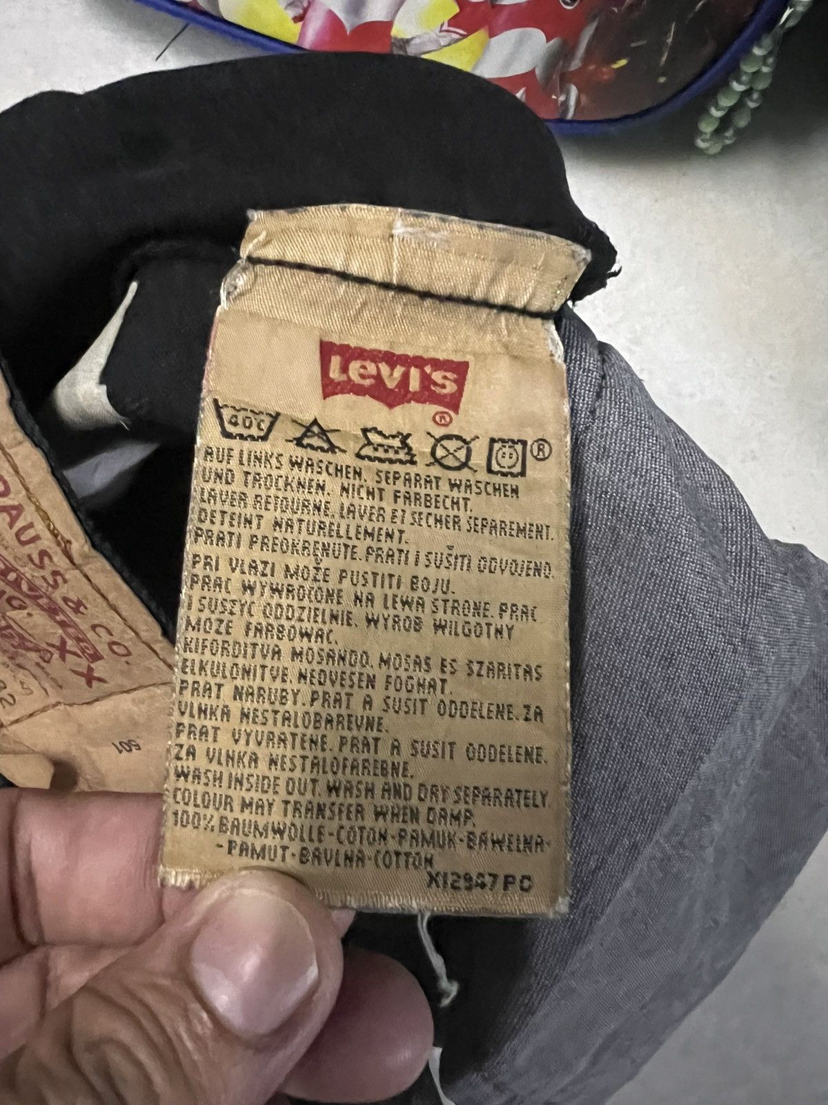 Levi's 💥Insane 90’s Levis 501 Distressed Black Jeans Size US 30 / EU 46 - 23 Thumbnail