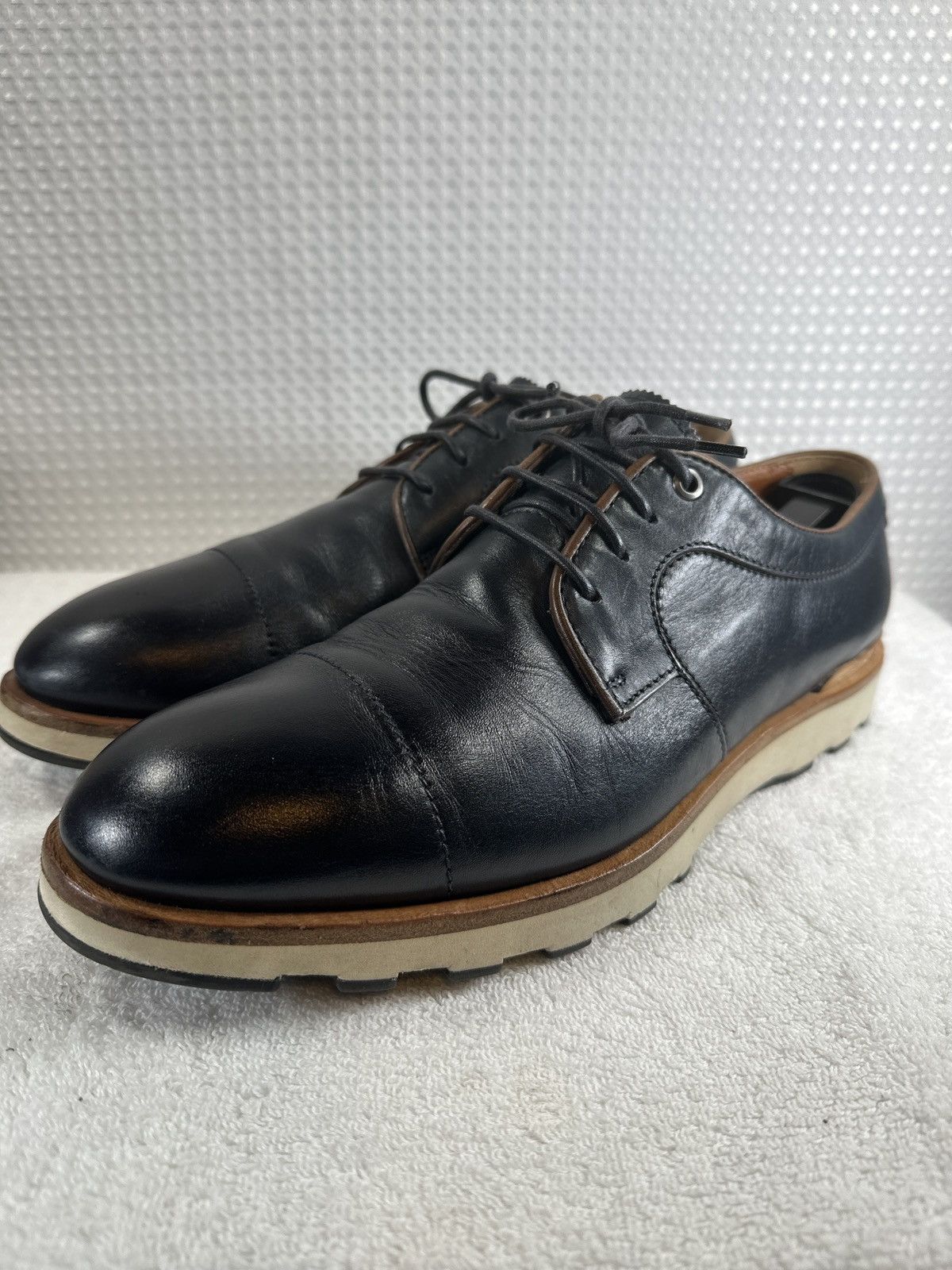 Ermenegildo Zegna Ermenegildo Zegna Look Leather Cap Toe Derby Shoes Size US 10.5 / EU 43-44 - 2 Thumbnail