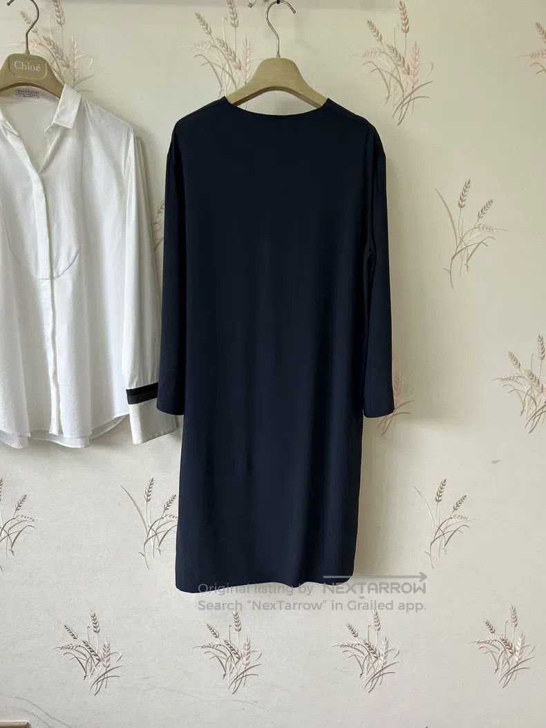 The Row The Row Dark blue minimalist straight dress Size S / US 4 / IT 40 - 3 Thumbnail