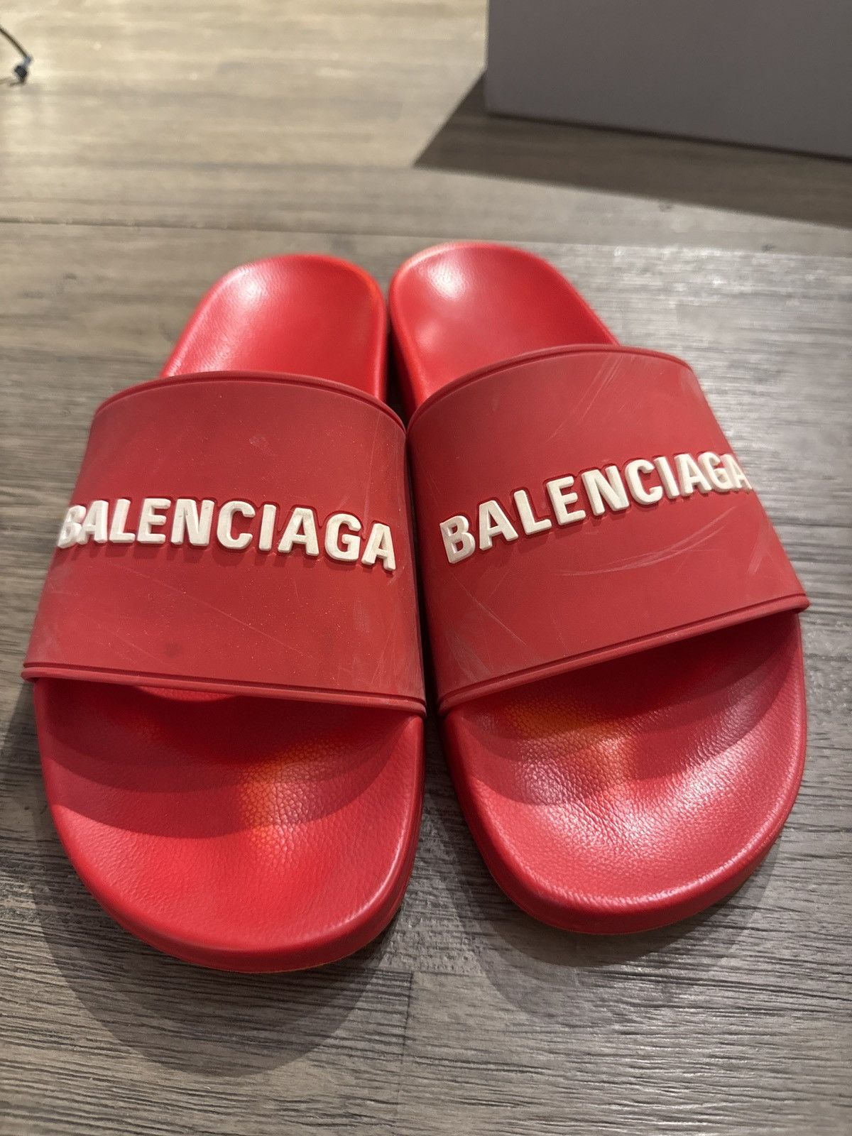 Balenciaga Red Balenciaga slide size 13 Size US 13 / EU 46 - 3 Thumbnail