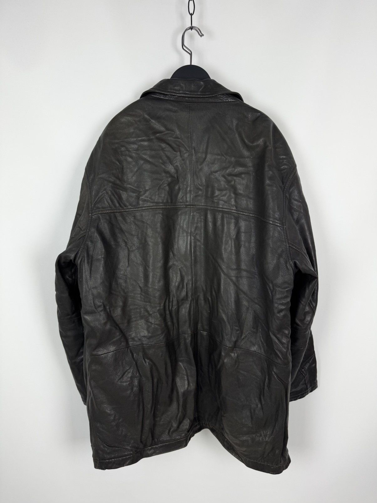Burberry Vintage Distressed Burberry London Leather Coat Brown Jacket Size US L / EU 52-54 / 3 - 17 Thumbnail