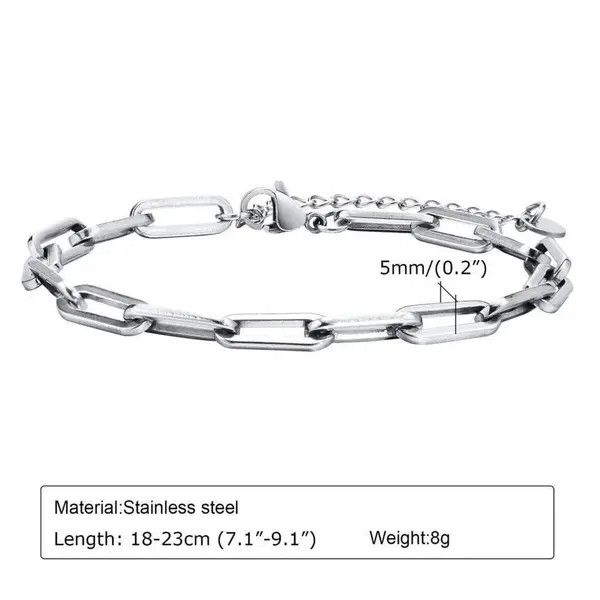 Jewelry Chain Link Silver Bracelet Size ONE SIZE - 5 Thumbnail