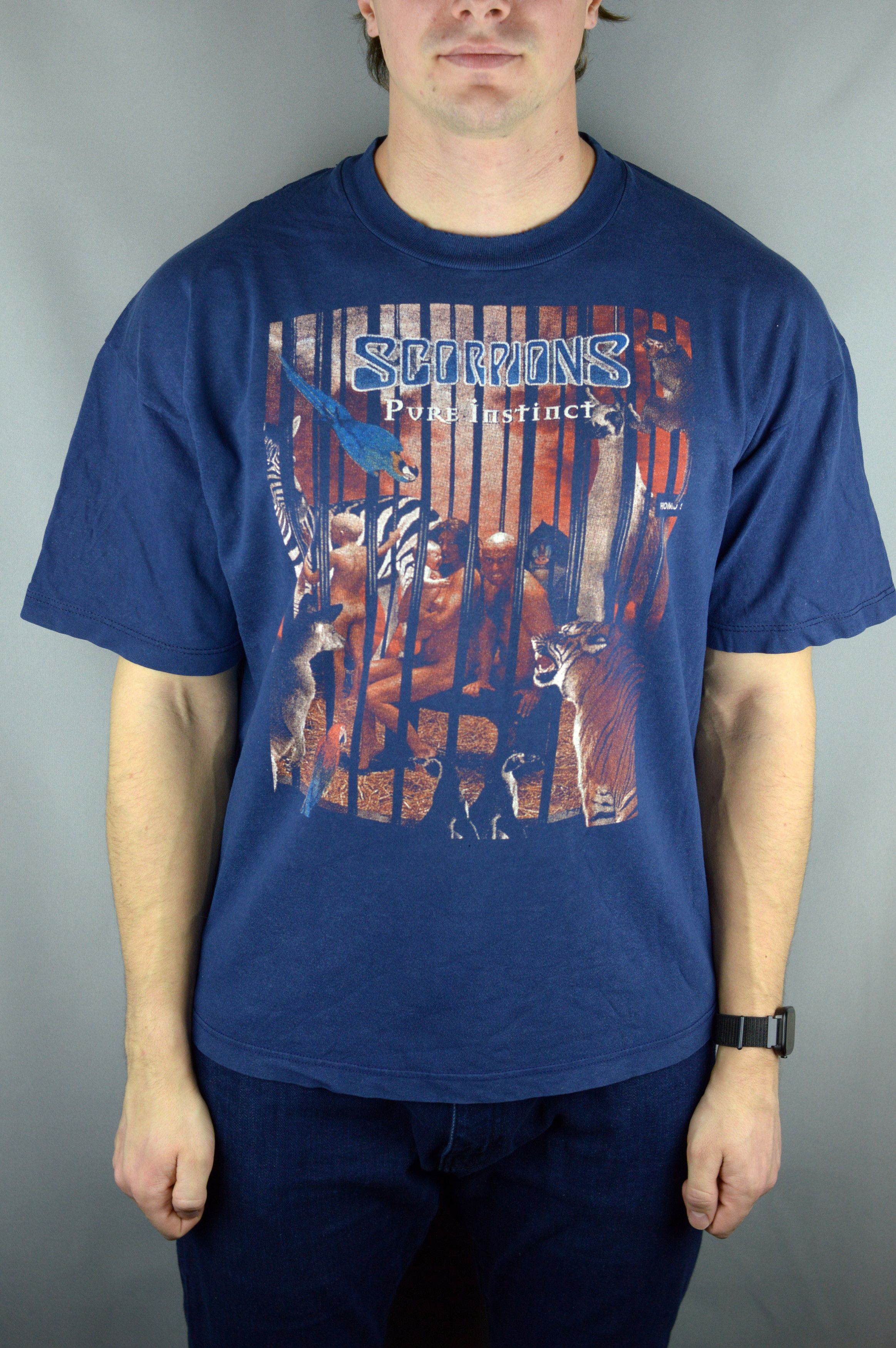 Vintage Vintage Scorpions Pure Instinct European tour 90s t shirt Size US XL / EU 56 / 4 - 1 Thumbnail