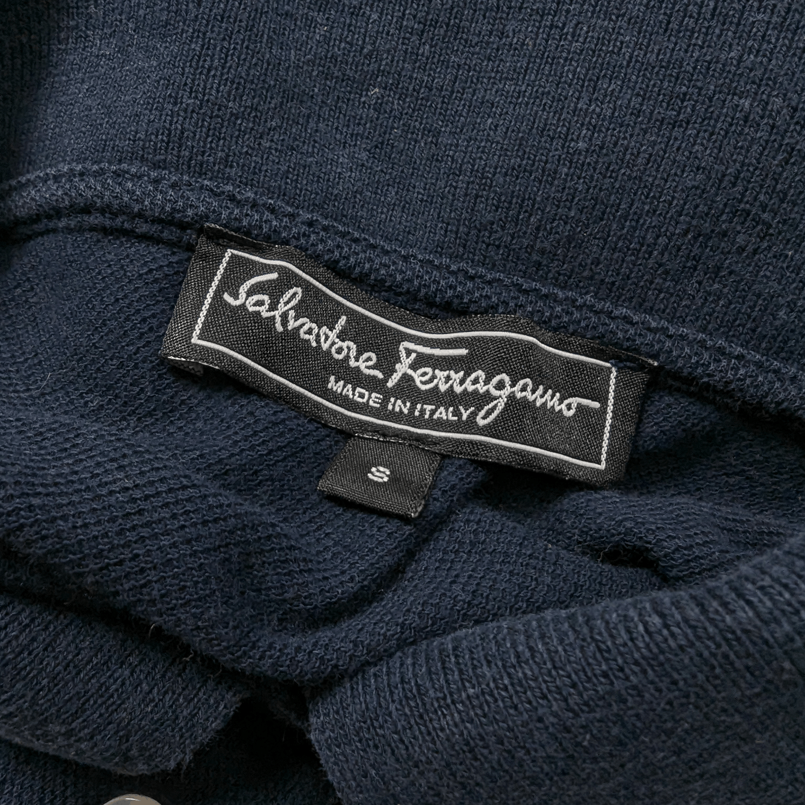 Salvatore Ferragamo Salvatore Ferragamo Vintage Luxury Navy Blue Polo Shirt Size S / US 4 / IT 40 - 11 Thumbnail