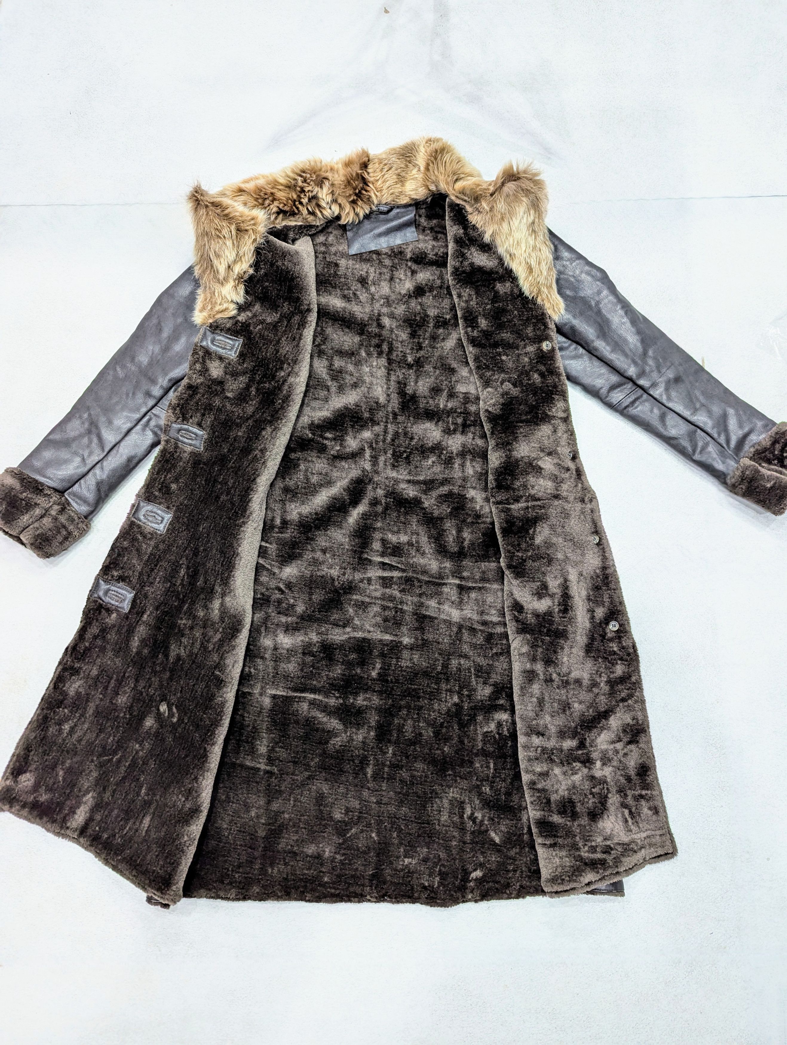 Genuine Leather 💥 KESTILA Leather Coat Fox Fur Collar Winter Designer Style Size M / US 6-8 / IT 42-44 - 5 Thumbnail