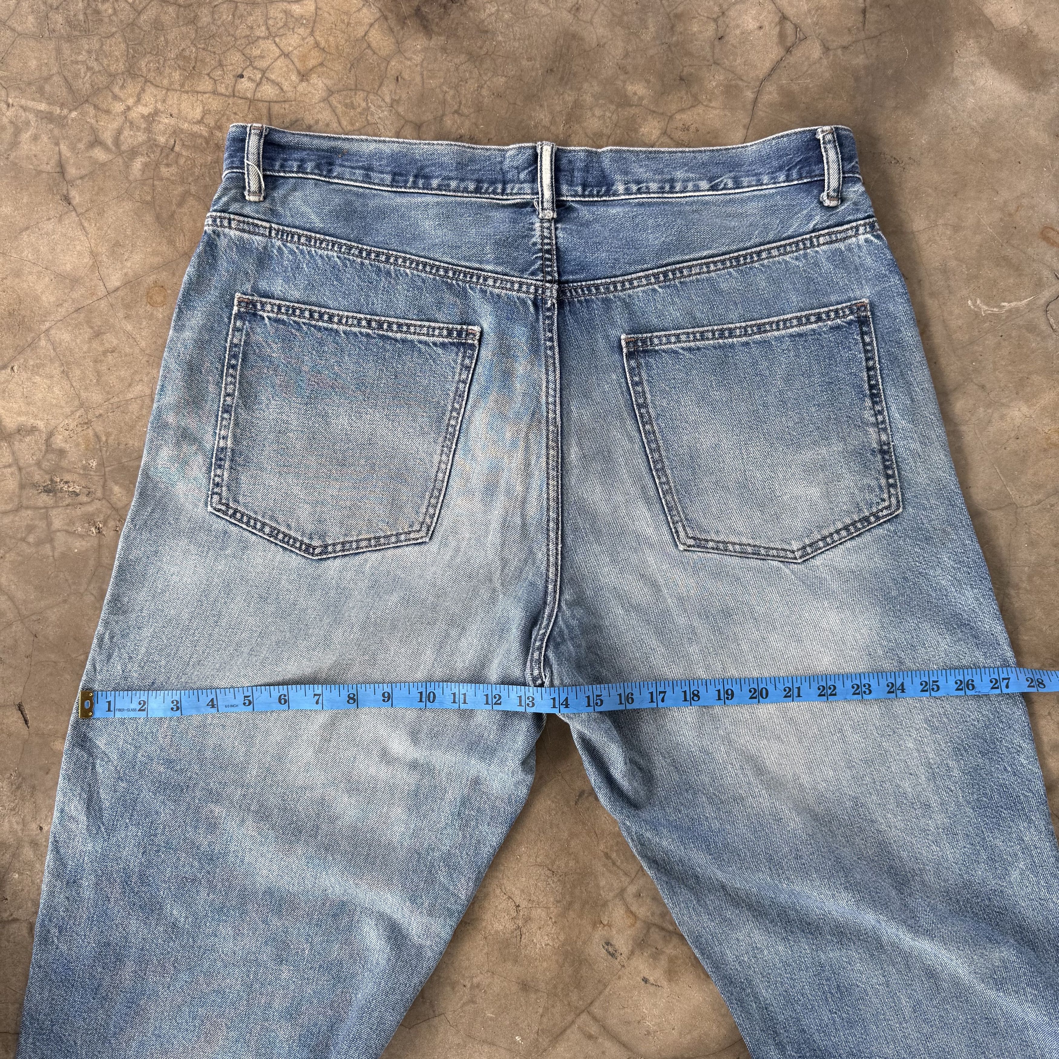 Japanese Brand Vintage Japanese Faded Mud Washer Denim Jean W38 Size US 38 / EU 54 - 8 Thumbnail