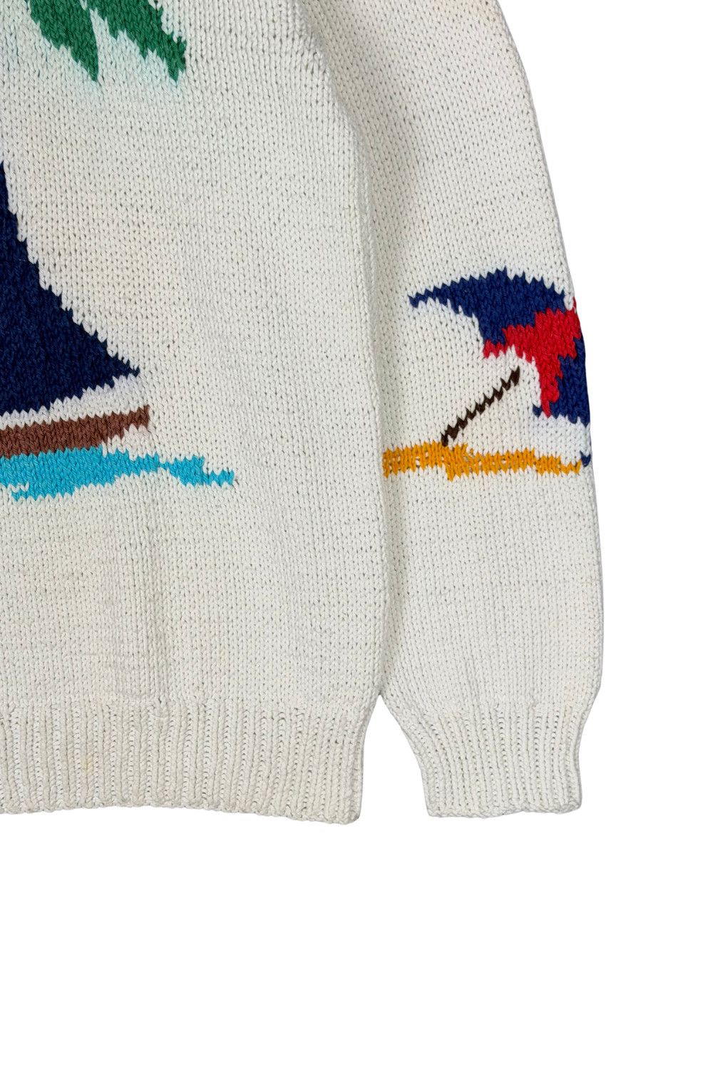Polo Ralph Lauren Polo Ralph Lauren Hand Knit Sailboat Palm Tree Sweater Size US L / EU 52-54 / 3 - 6 Thumbnail