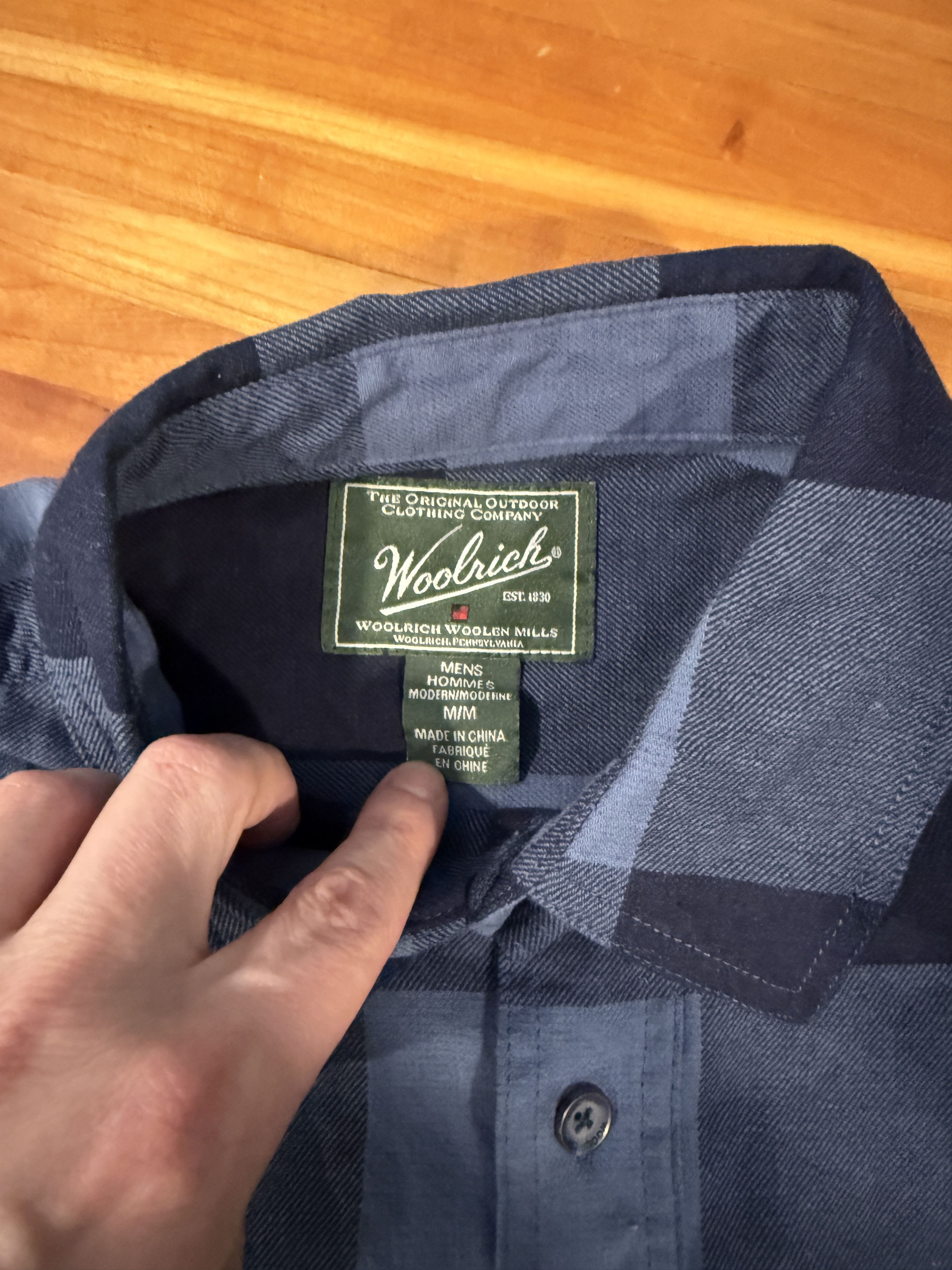 Woolrich Woolen Mills Blue Check Flannel Size US M / EU 48-50 / 2 - 4 Thumbnail