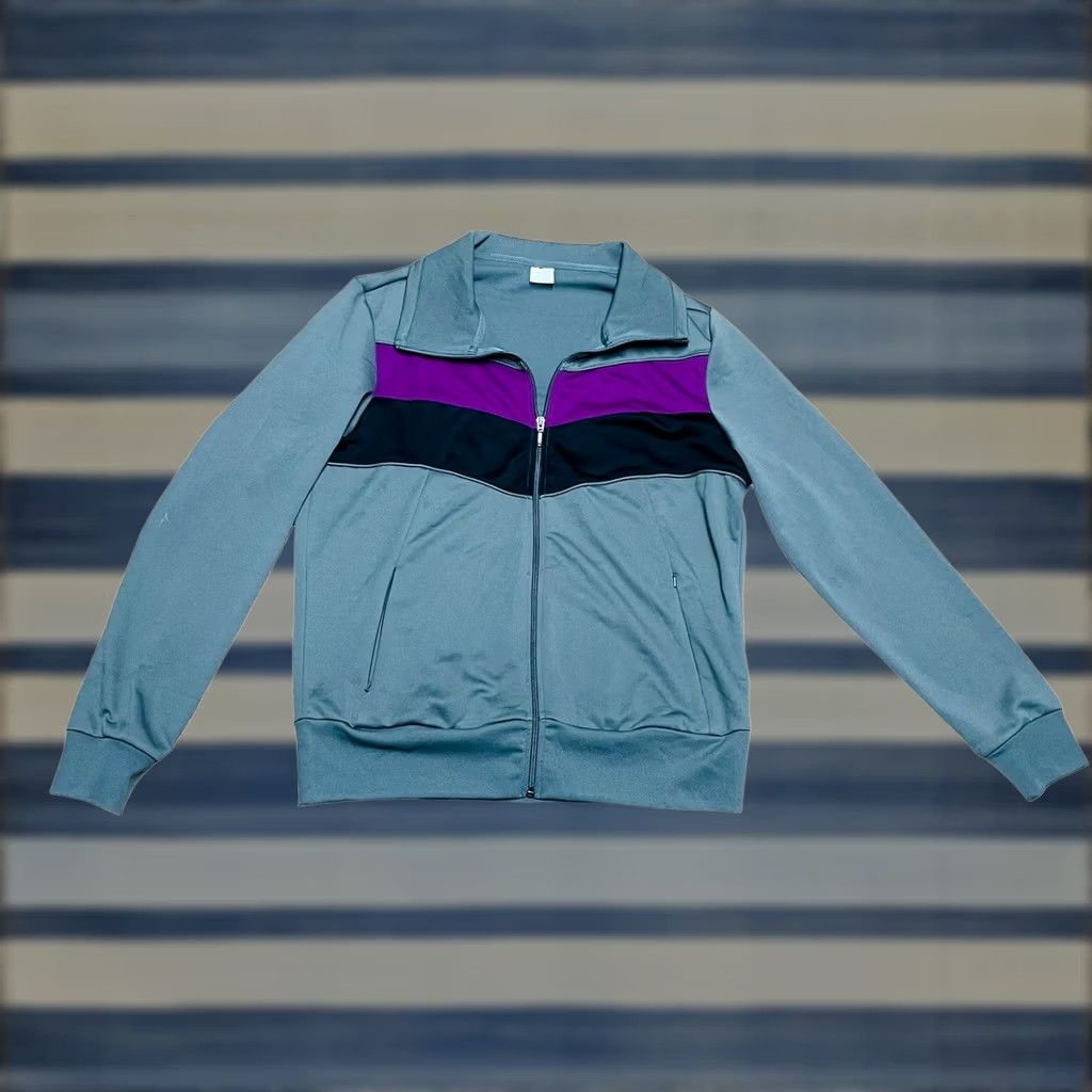 Vintage VINTAGE Lady Foot Locker Women's Tracksuit Full Zip Jacket XL Pants LG VTG Gray & Purple 90s Running & Jogging Womens Size 36" / US 14 / IT 50 - 1 Thumbnail
