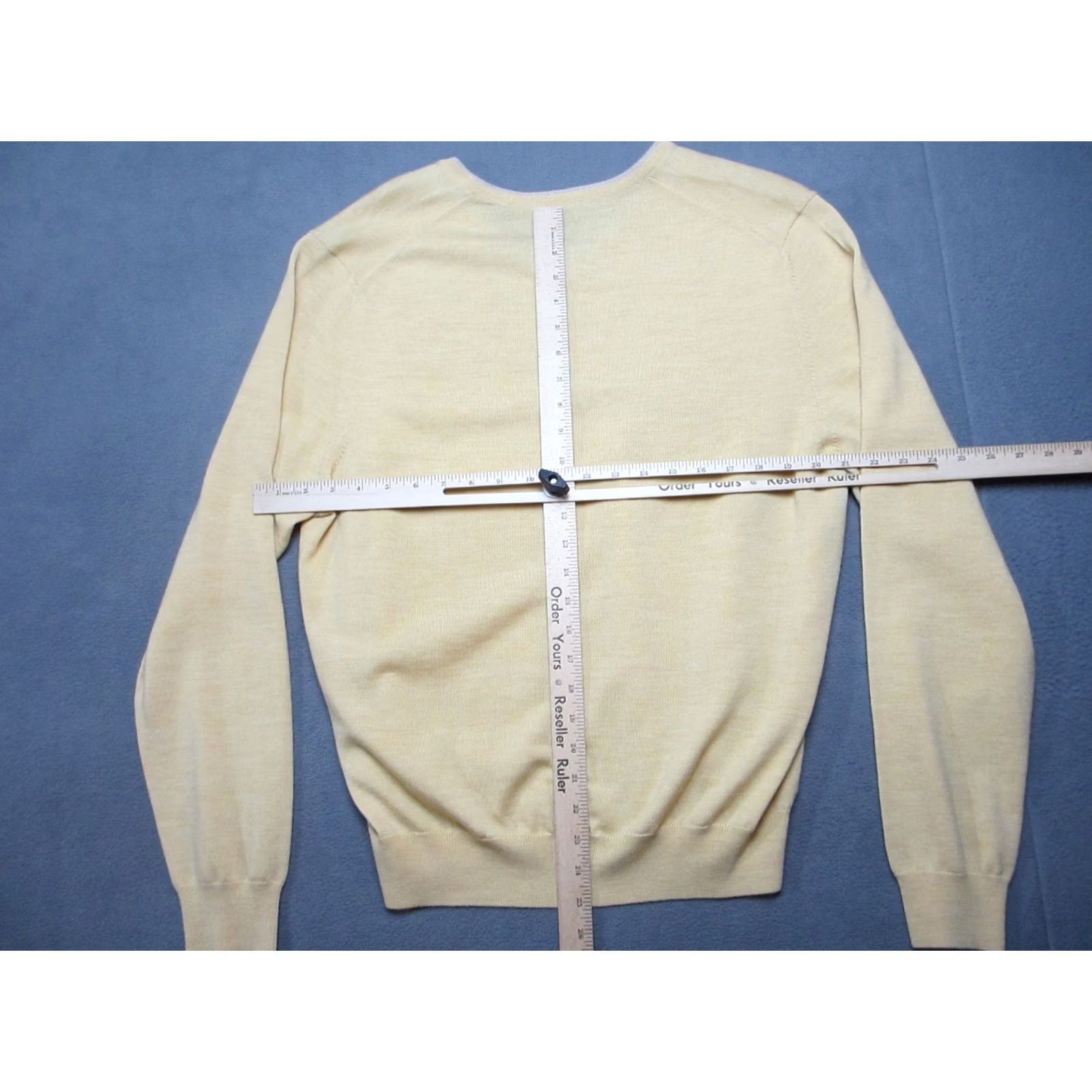 Sunflower Aristo Eighteen Sweater Mens Medium Yellow Sunflower Melange Merino Wool Perth V-Neck New Size US M / EU 48-50 / 2 - 7 Thumbnail