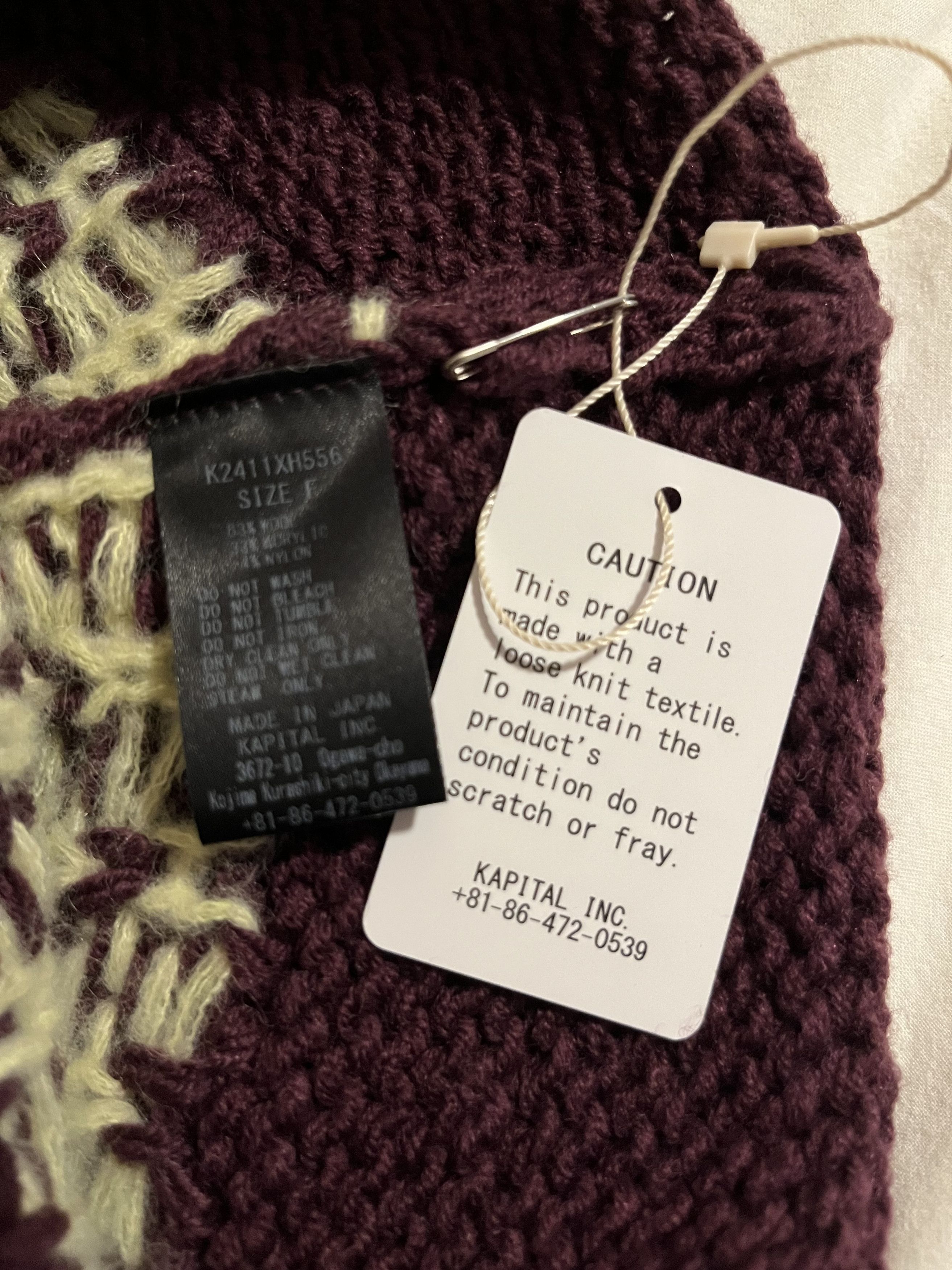 Kapital 3G Wool Snow Pattern Knit Beanie Size ONE SIZE - 5 Thumbnail