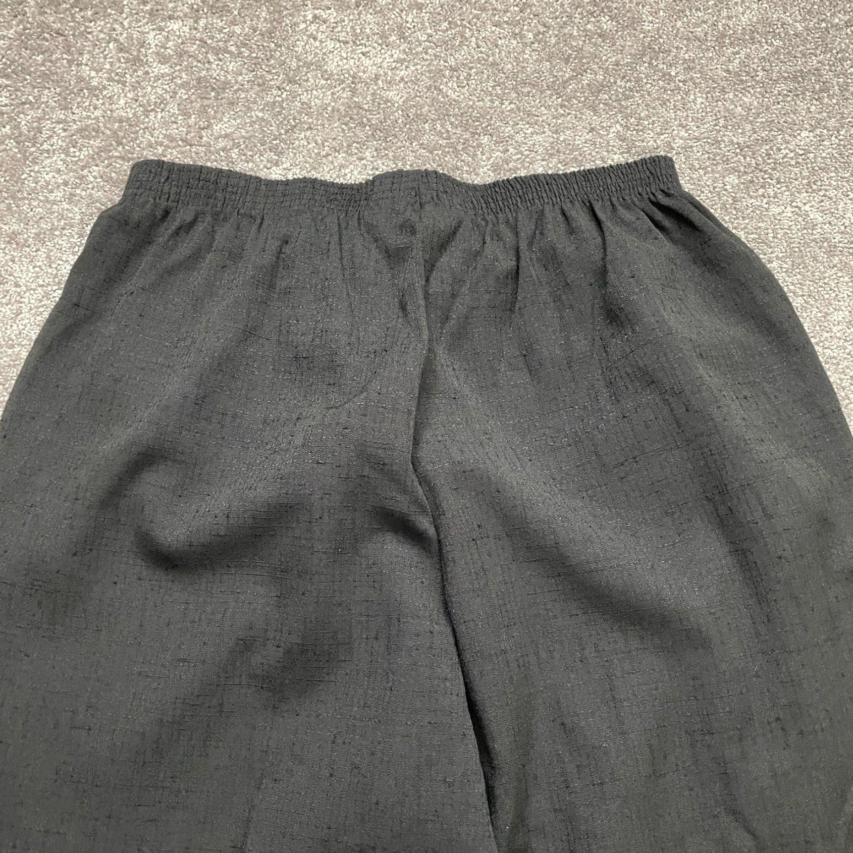 Vintage Briggs Dress Pants Women 22W Black Tapered Leg High Rise Elastic Waist 34x29 Size 40" / US 18 - 4 Thumbnail