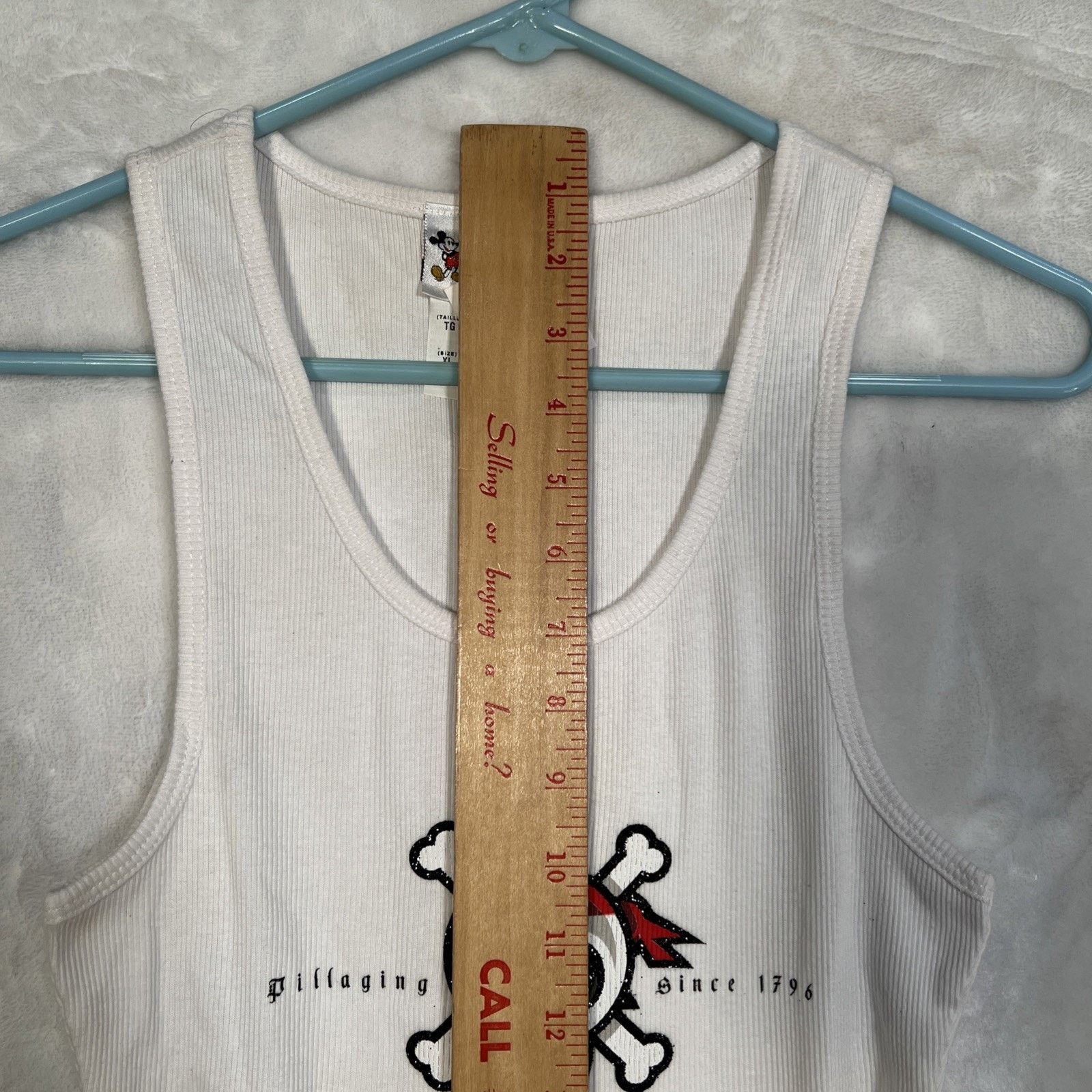 Disney Walt Disney World White tank top Pirates of the Caribbean Size US XL / EU 56 / 4 - 7 Thumbnail