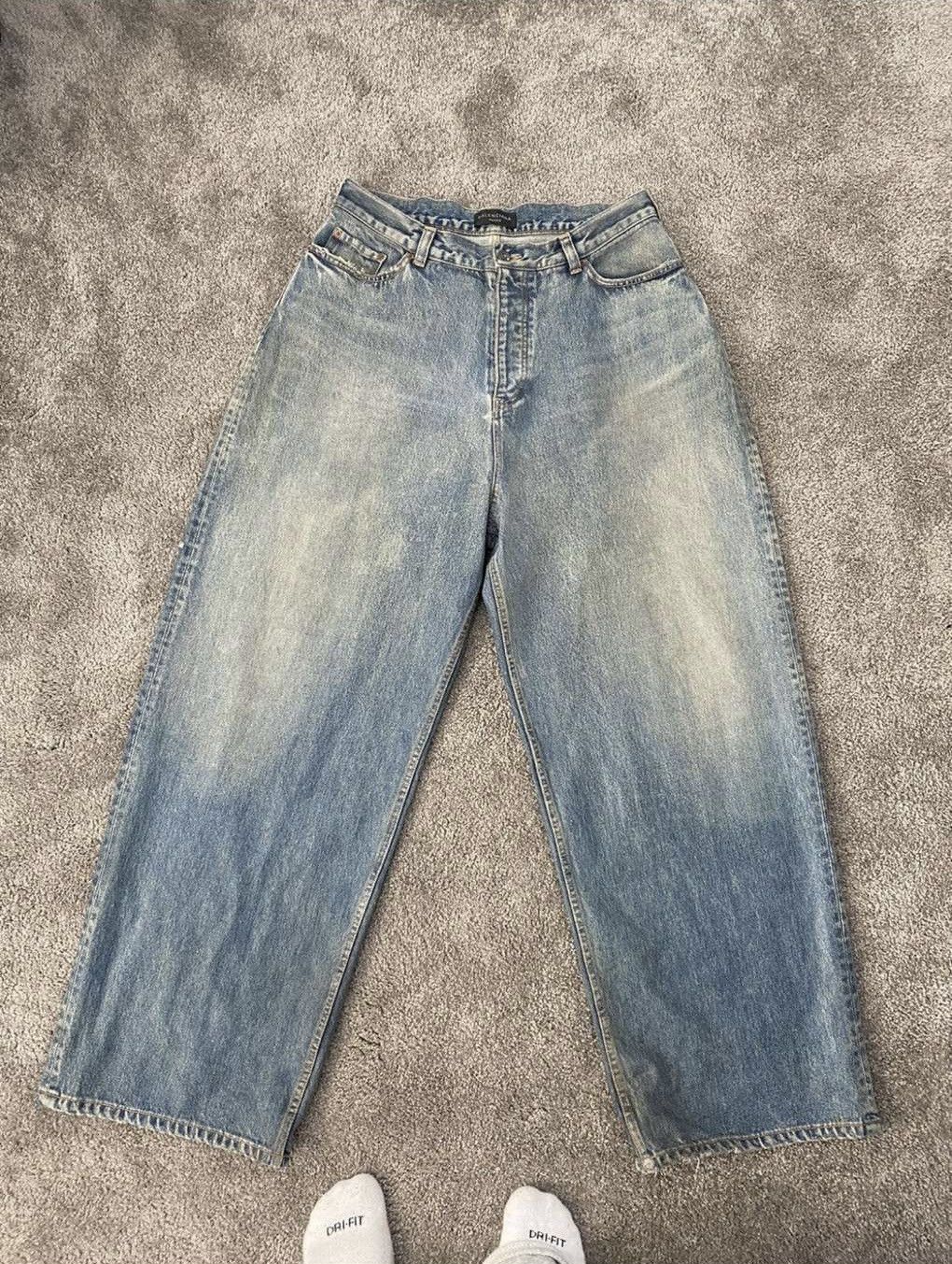 Balenciaga Balenciaga Wax denim baggy pants | Grailed