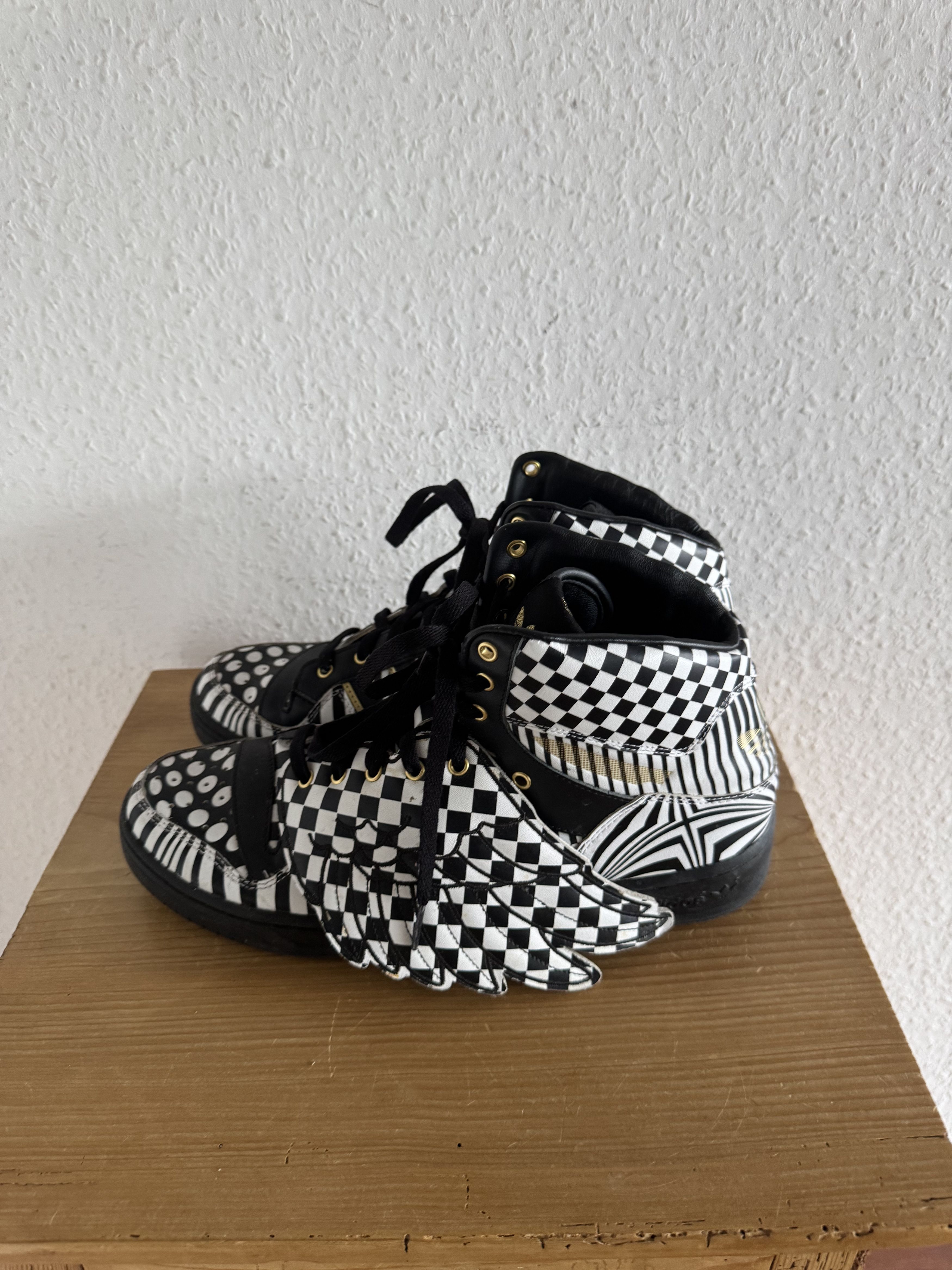 Adidas × Jeremy Scott JS Wings OPART Black White Size US 12.5 / EU 45-46 - 5 Thumbnail