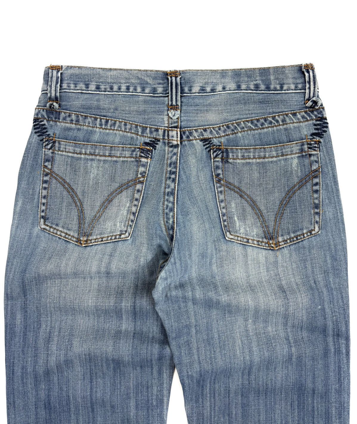 Dolce & Gabbana 00s Dolce & Gabbana Vintage Distressed Logo Jeans Blue Italy Size 34" / US 12 / IT 48 - 14 Thumbnail