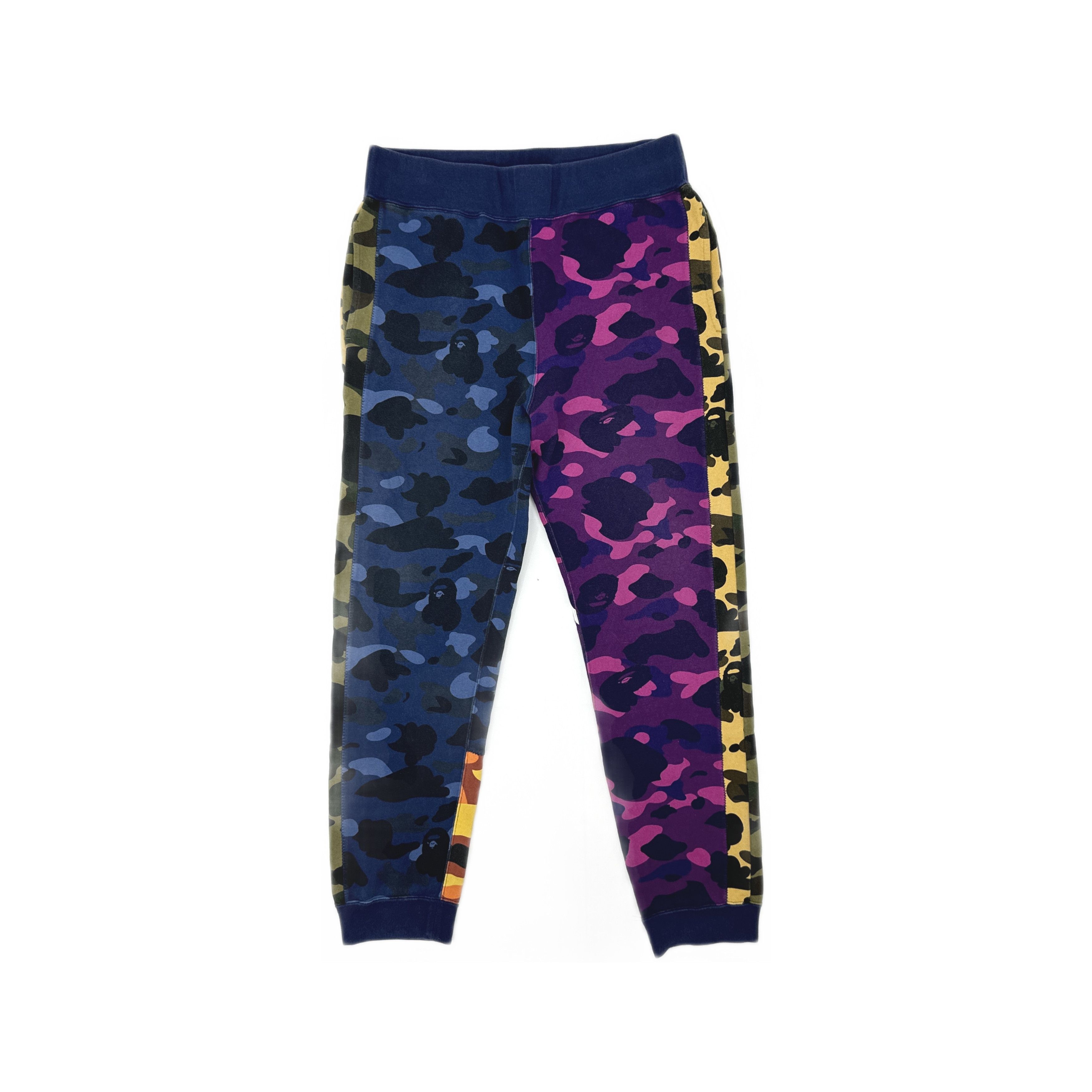 Bape A Bathing Ape Camo Paneled Sweatpants Size L Size US 34 / EU 50 - 1 Thumbnail