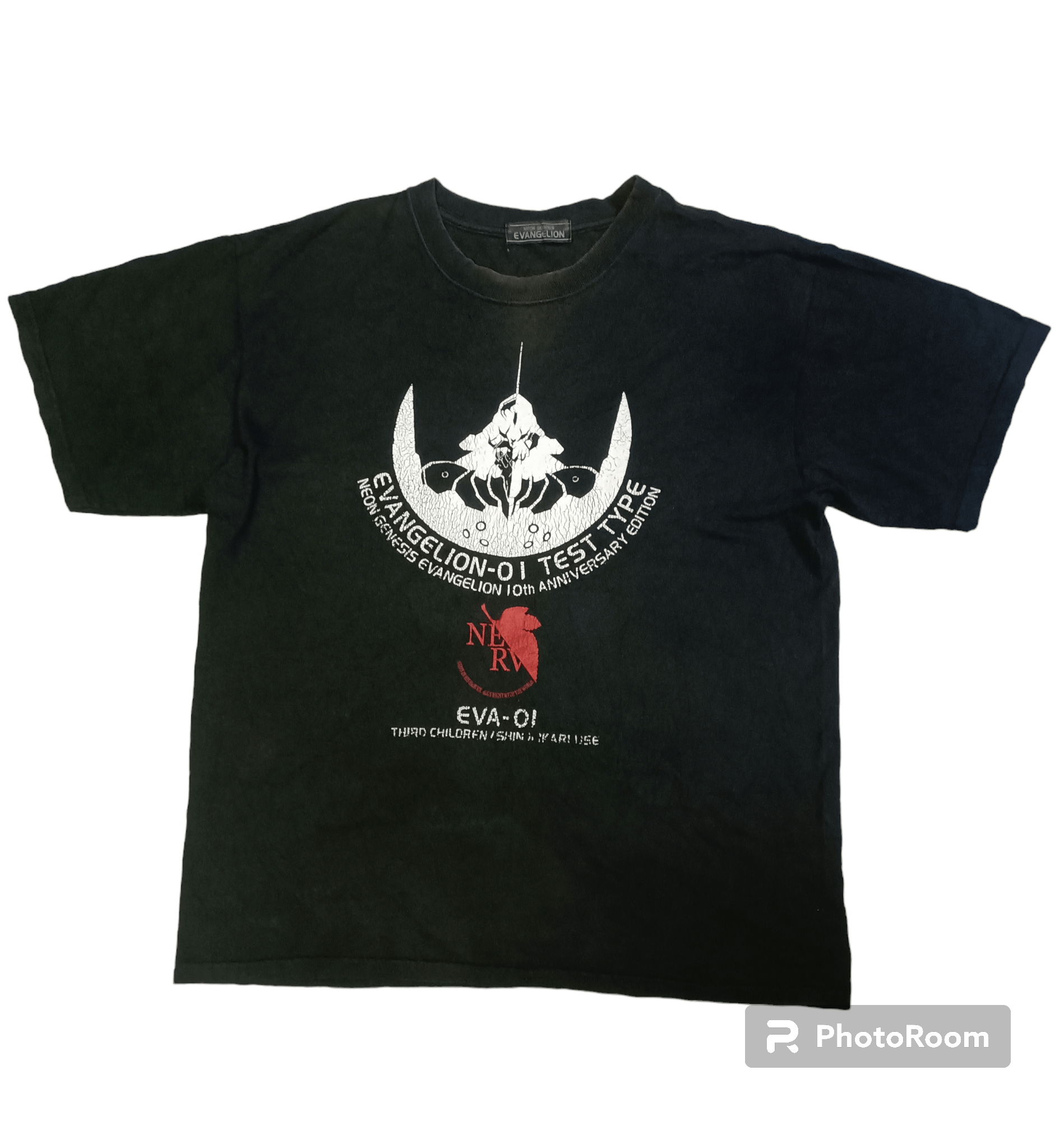 Anime Vintage Evangelion Neon Genesis 10th Anniversary Size US L / EU 52-54 / 3 - 1 Thumbnail