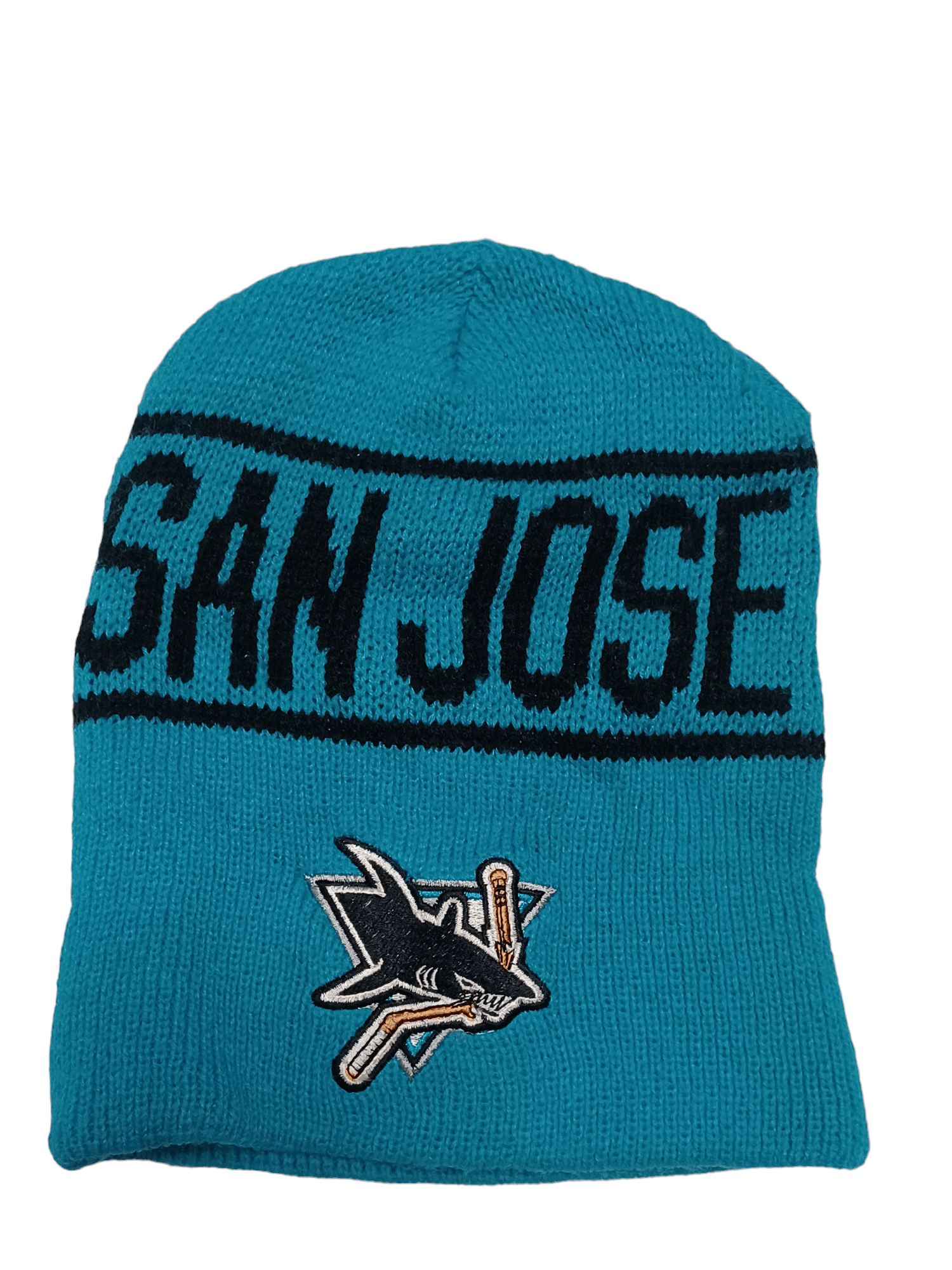 Pre-owned Nhl X Starter San Jose Sharks Vintage 90's Starter Hat Hockey Beanie In Turquoise