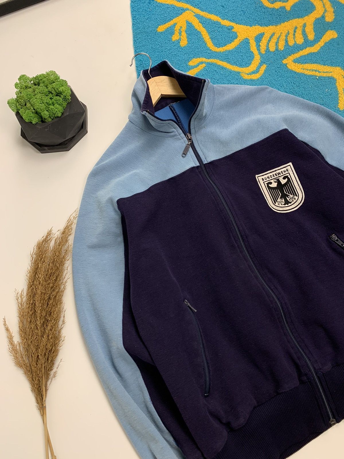 Adidas × Vintage Vintage Adidas Bundeswehr West Germany Distressed Tracktop Size US S / EU 44-46 / 1 - 4 Thumbnail