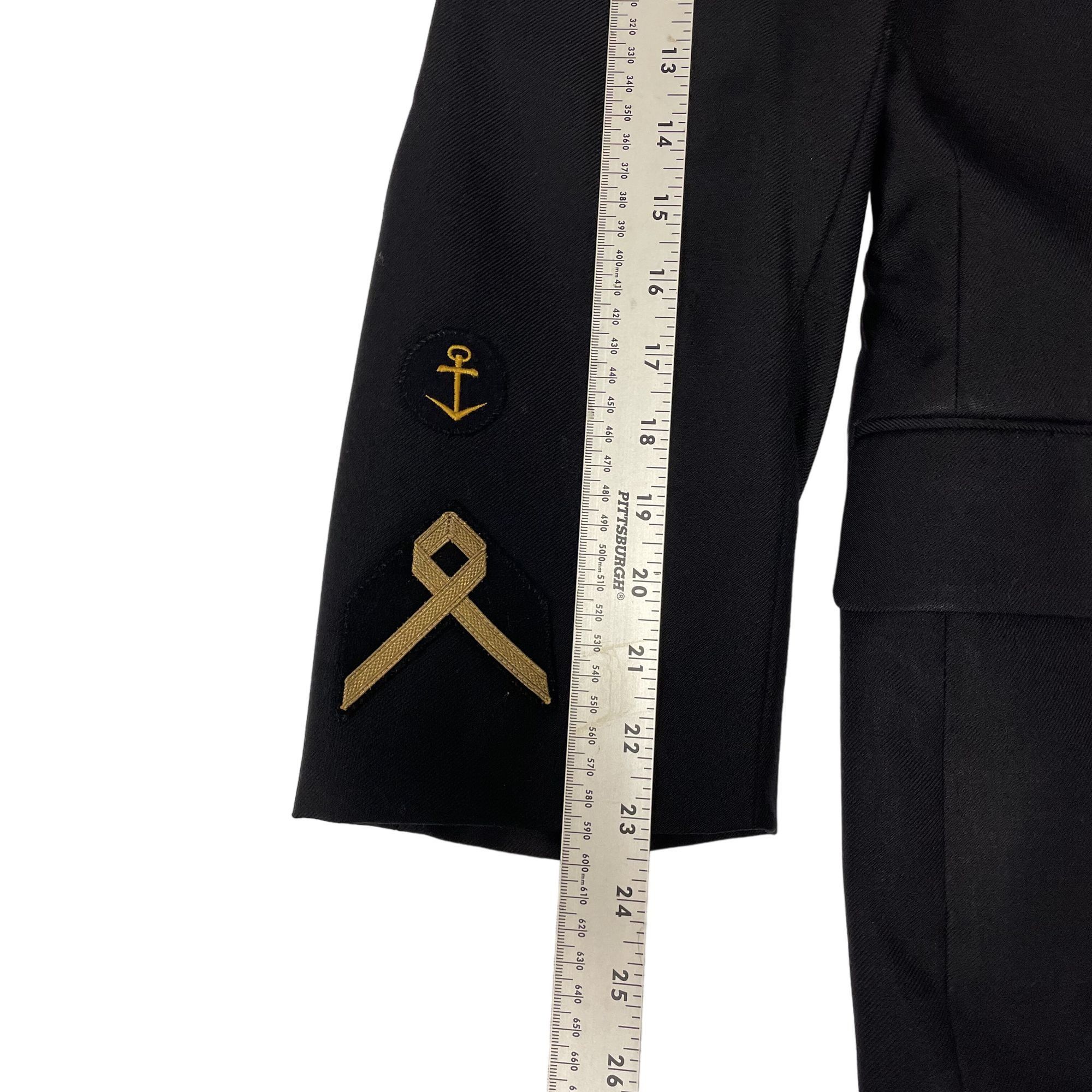 Other Vtg BAWI German Military Sport Coat Black GABARDINE Jacket Size 38R - 8 Thumbnail