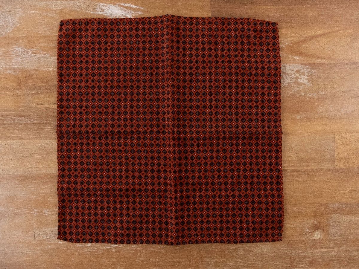 Lardini LARDINI orange geometric print wool pocket square Size ONE SIZE - 1 Thumbnail