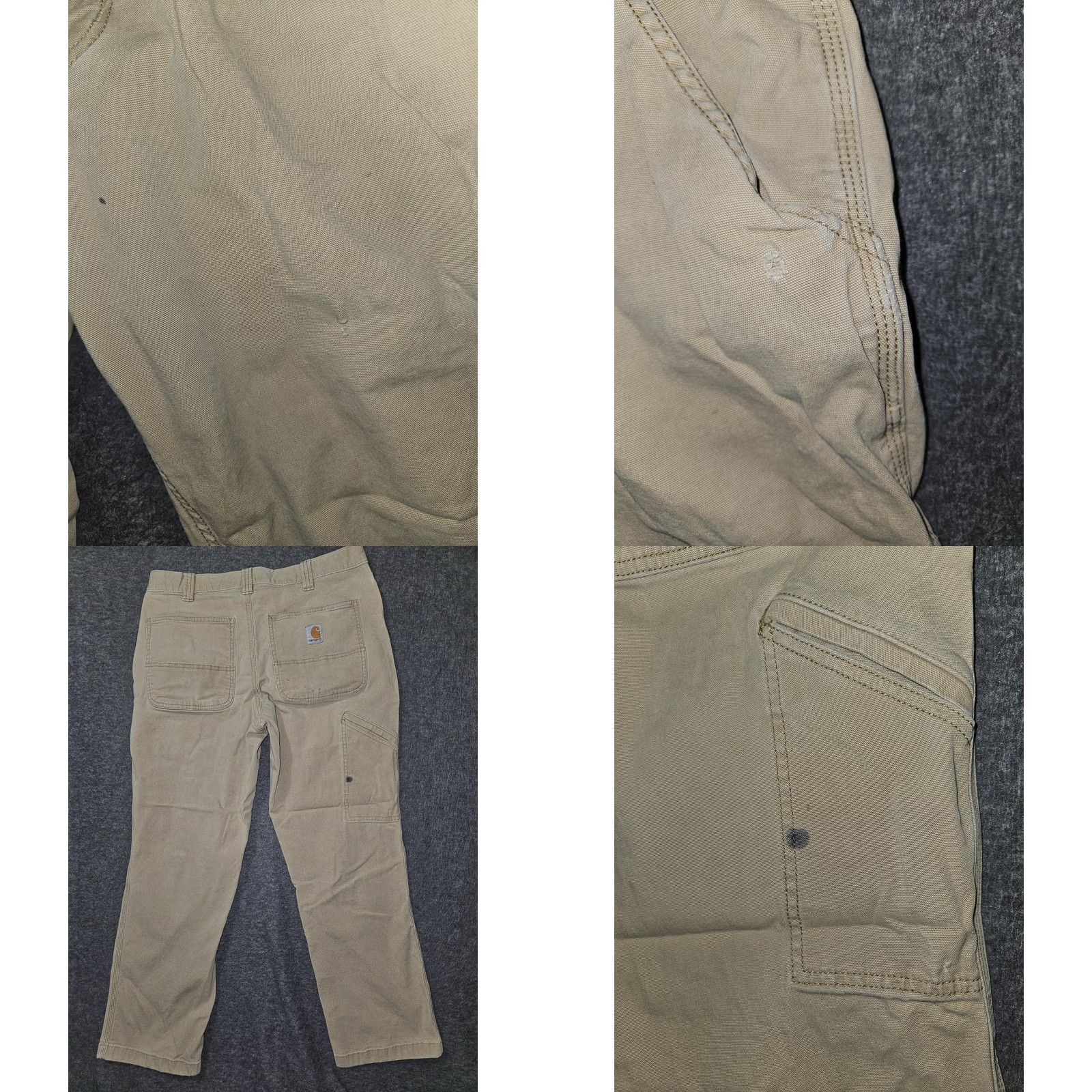 Carhartt Carhartt Pants Mens 32x30 Beige Rugged Flex Relaxed Fit Carpenter Workwear Size US 32 / EU 48 - 8 Thumbnail