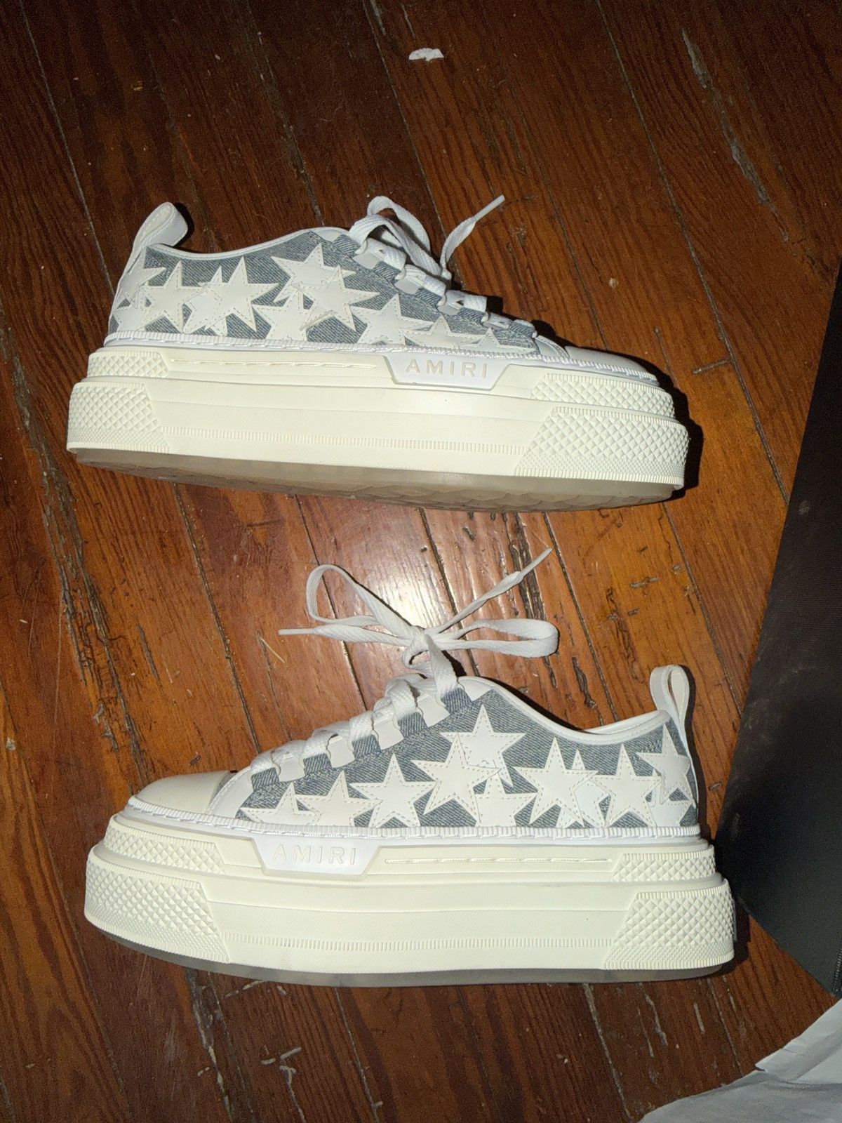 Amiri amiri platform denim stars court low Size US 8 / EU 41 - 7 Thumbnail