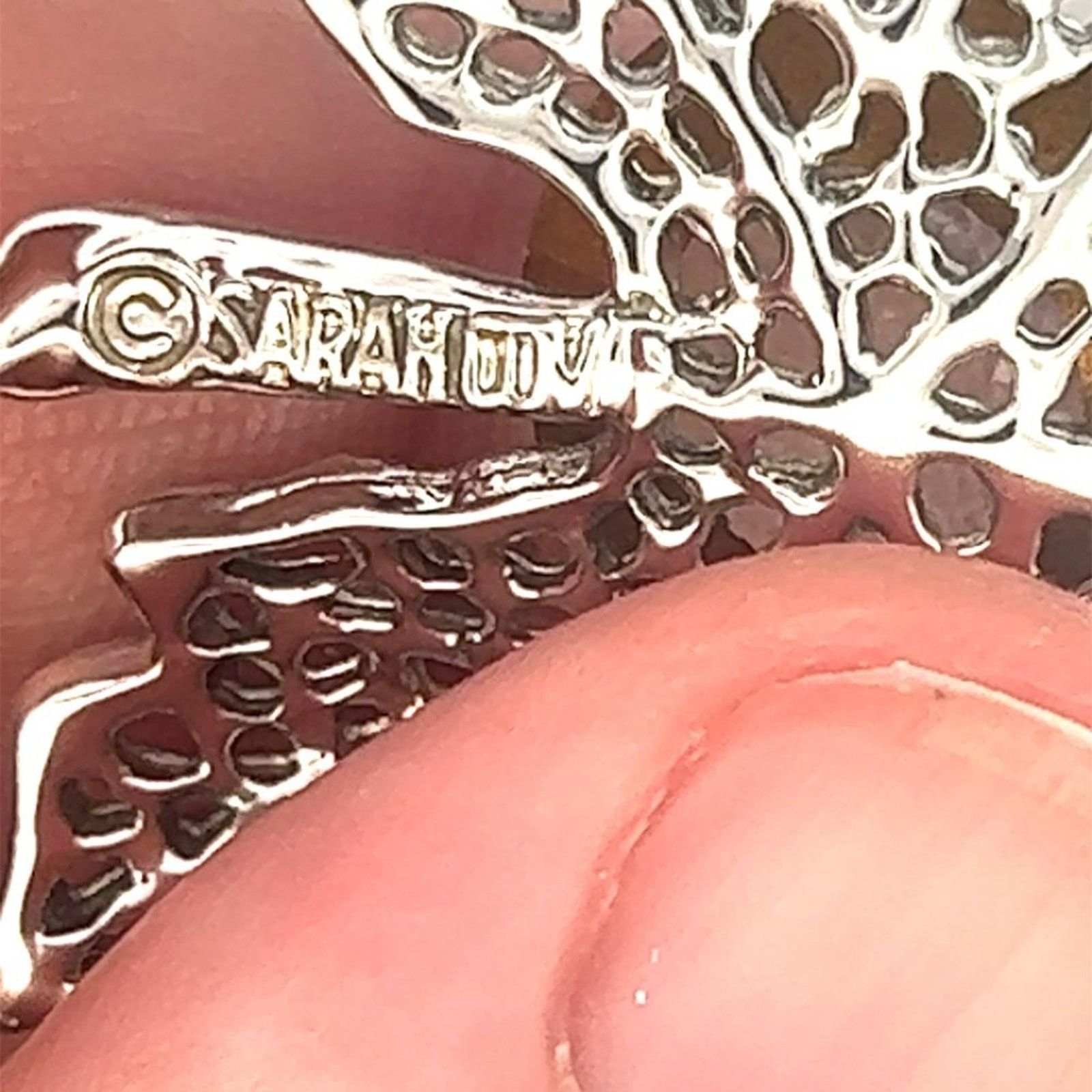 & Other Stories Vintage Sarah Coventry - Summer Frost Rhinestone Leaf Brooch Size ONE SIZE - 3 Thumbnail