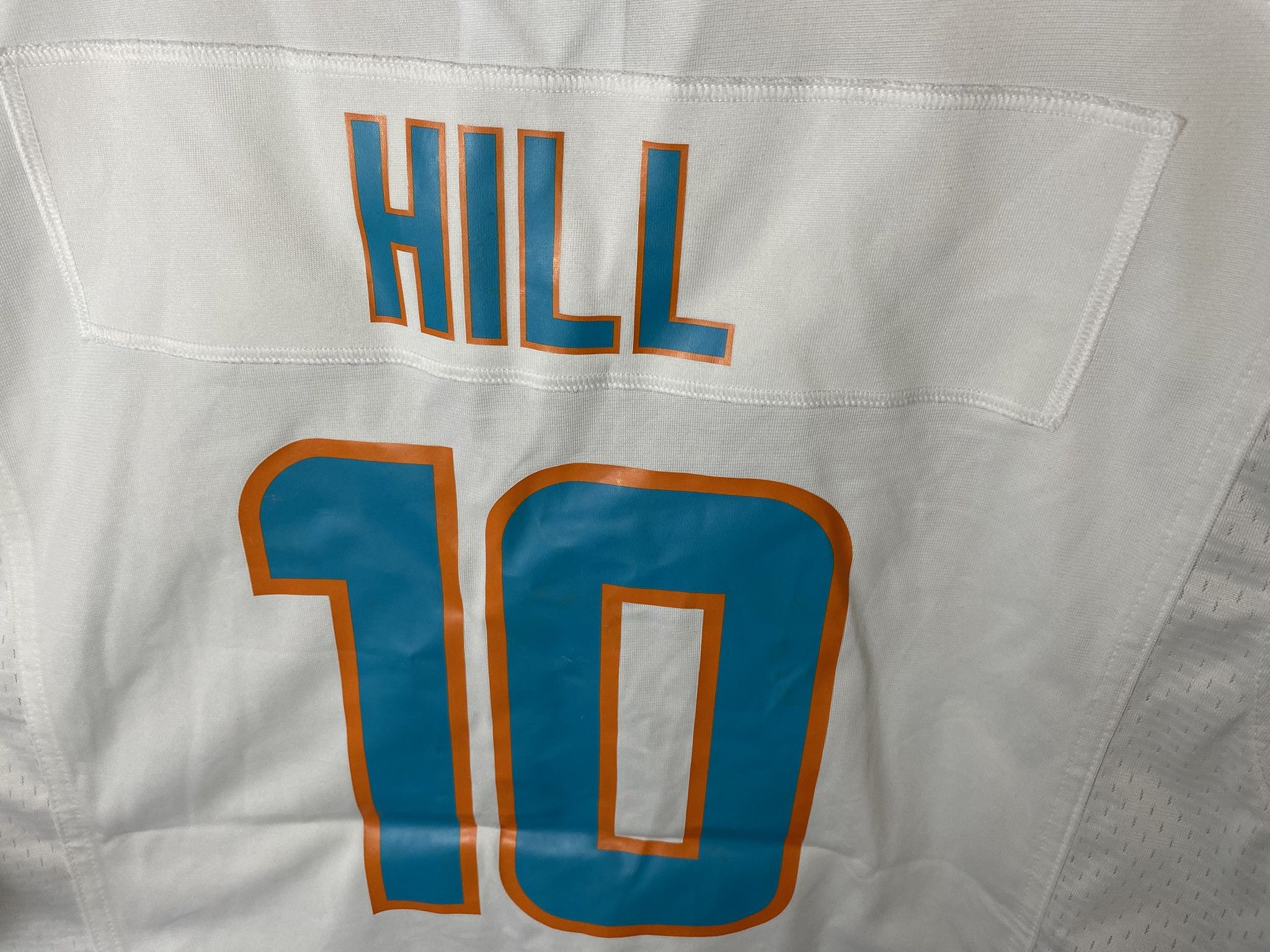 Nike HILL #10 MIAMI DOLPHINS 2023 NFL FOOTBALL SHIRT JERSEY NIKE Size US L / EU 52-54 / 3 - 3 Thumbnail