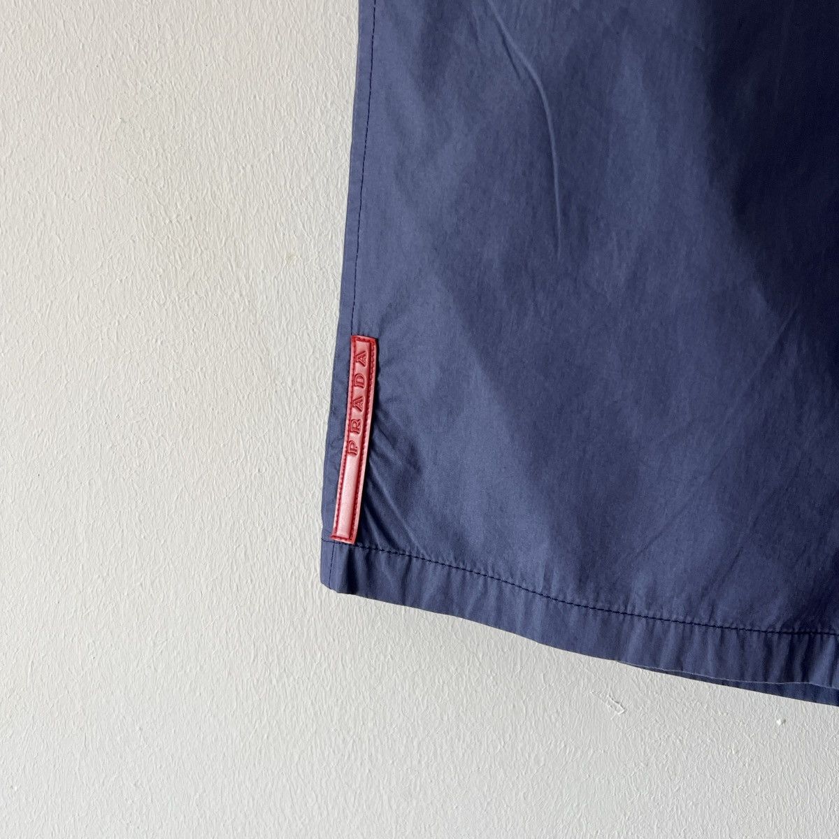 Prada 🔥🔥 90s Prada Blue Nylon Red Tab Shorts Size US 32 / EU 48 - 3 Thumbnail