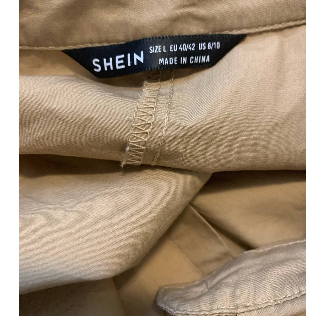 Shein Shein beige buttoned long sleeves shirt dress size 8-10 Size M / US 6-8 / IT 42-44 - 3 Thumbnail