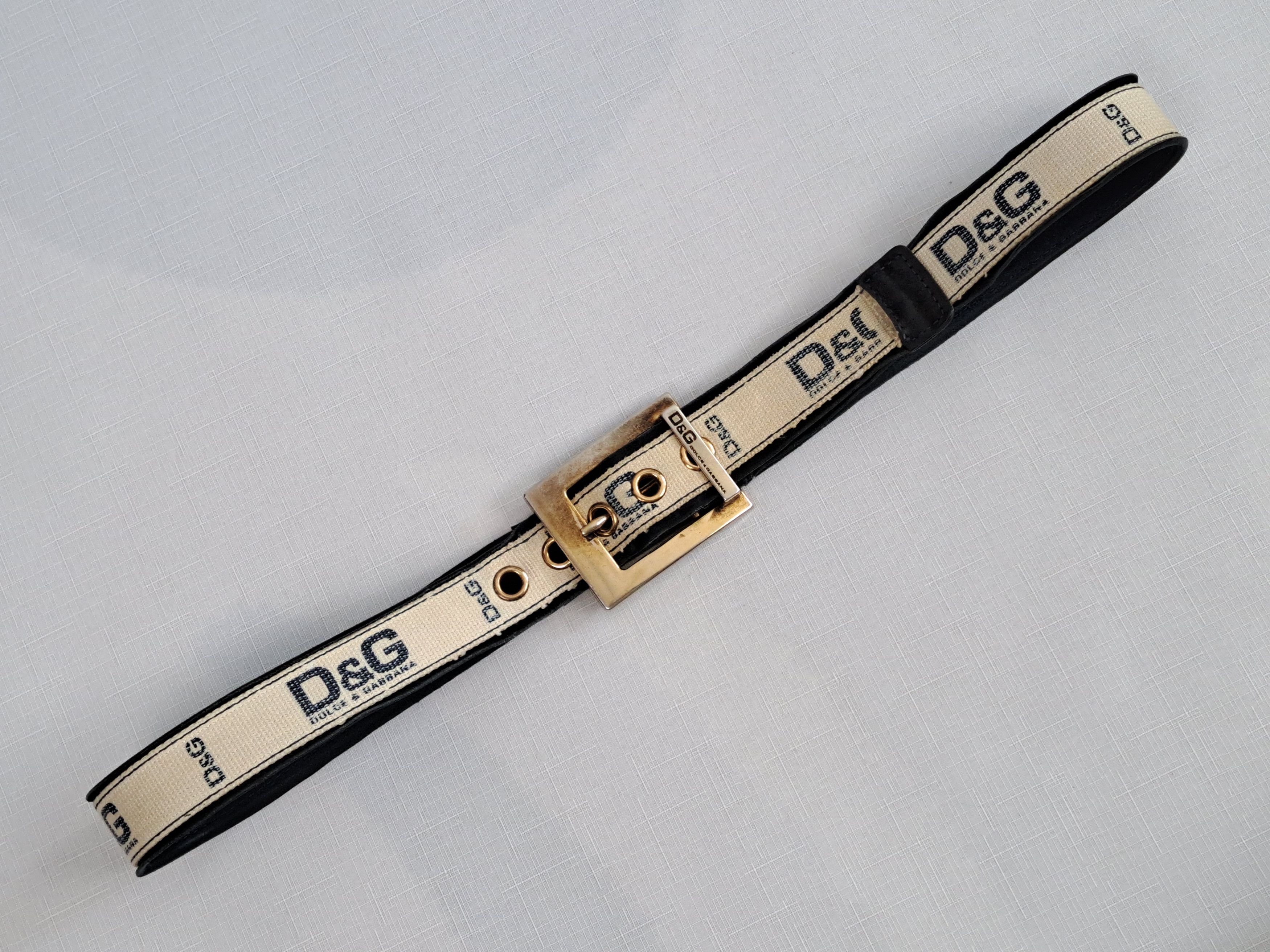Dolce & Gabbana × Vintage Vintage Dolce&Gabbana textile/leather belt. Size 110 Size ONE SIZE - 6 Thumbnail