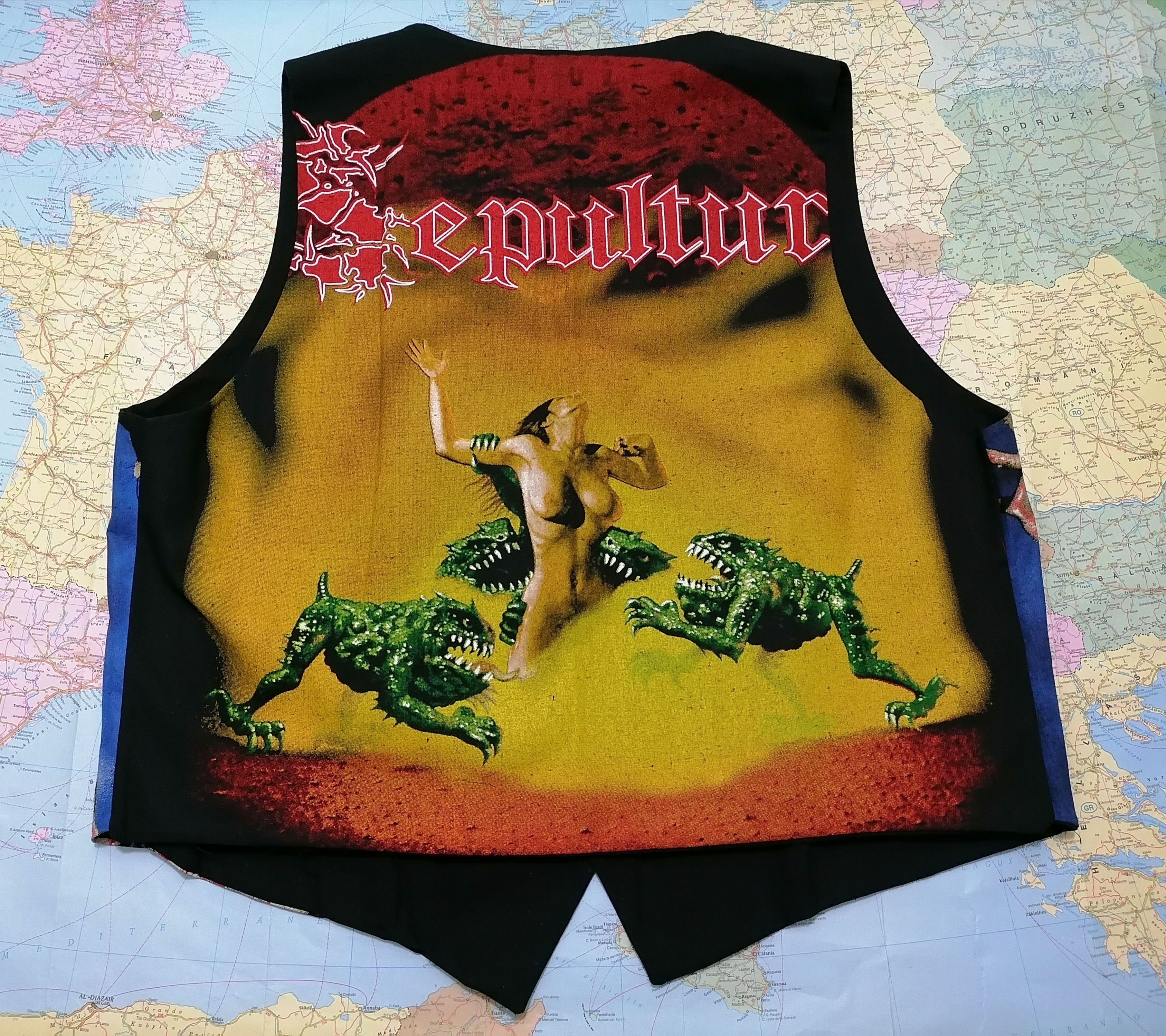 Vintage Vintage Gilet / Vest SEPULTURA , Large Turbo Gadget Size US L / EU 52-54 / 3 - 2 Thumbnail