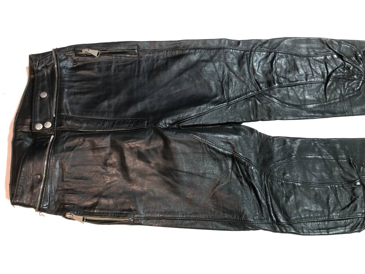 Leather × Vintage Harro Vintage Leather Moto Biker Pants Size US 28 / EU 44 - 5 Thumbnail