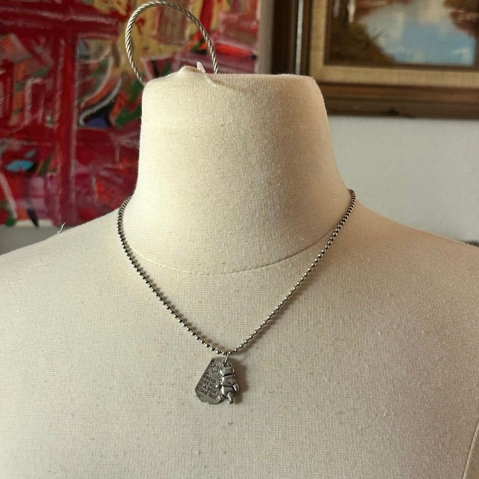 Disney disney winnie the pooh pendant silver gray necklace Size ONE SIZE - 1 Thumbnail