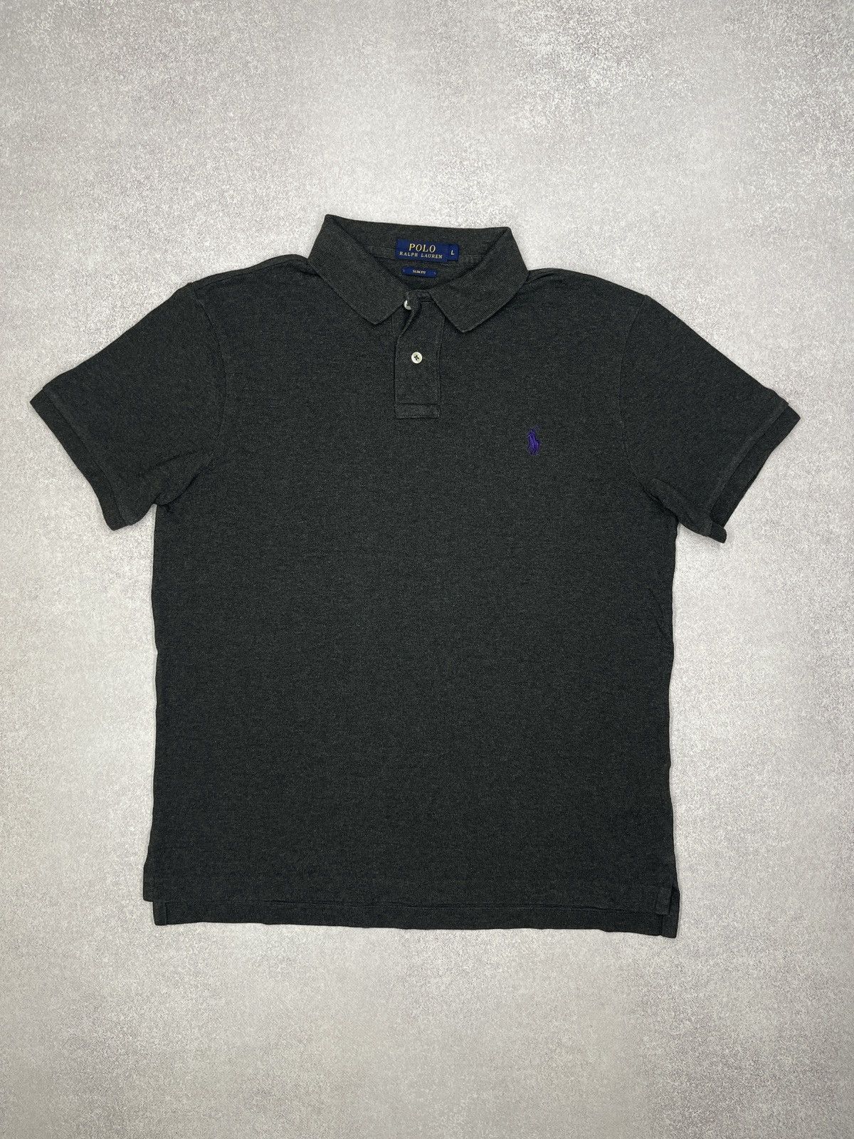 Polo Ralph Lauren × Rugby Ralph Lauren × Vintage Mens Polo Ralph Lauren Grey Rugby Polo Y2K Vintage Size L Size US L / EU 52-54 / 3 - 2 Thumbnail