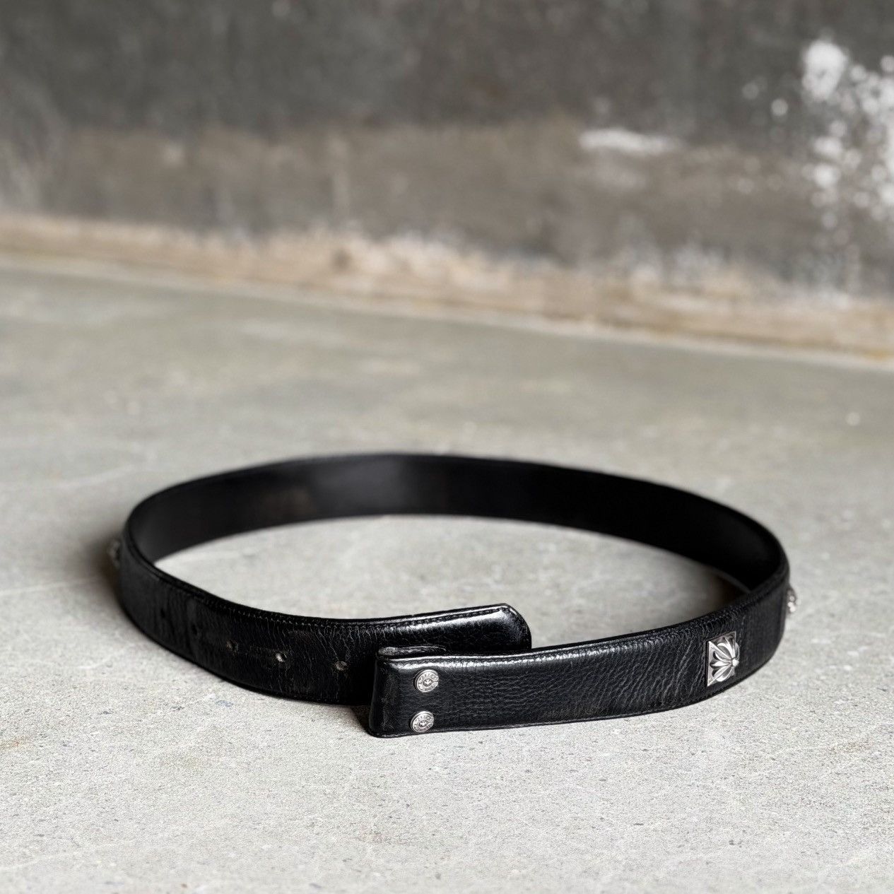 Chrome Hearts Chrome Hearts Pyramid Stud Leather Belt Strap SZ: 34 Size 34 - 3 Thumbnail