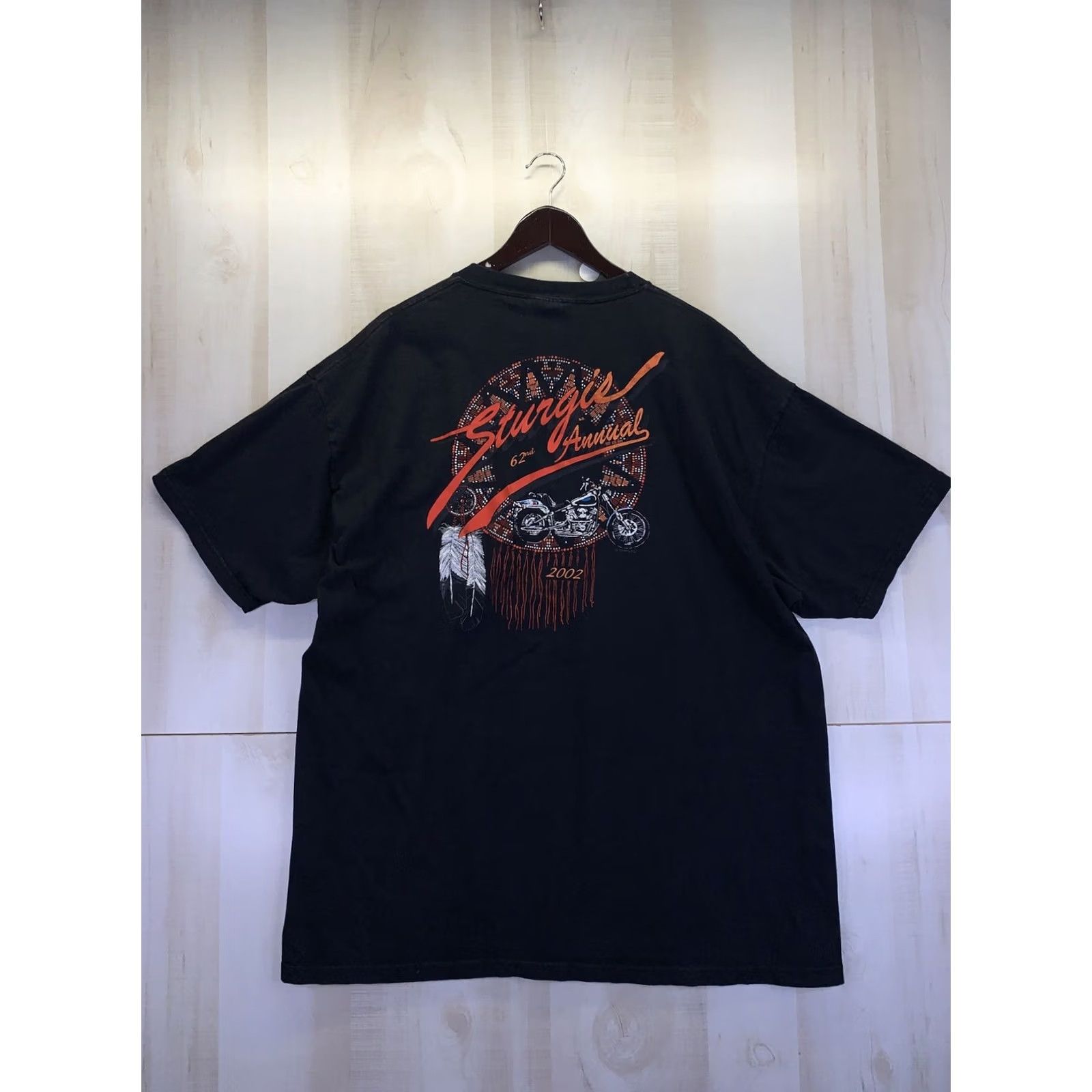 Hanes VINTAGE 2002 Sturgis Bike Rally 62nd Annual Mens Graphic Shirt 2XL Hanes Graphic Tee Black Short Sleeve Size US XXL / EU 58 / 5 - 6 Thumbnail