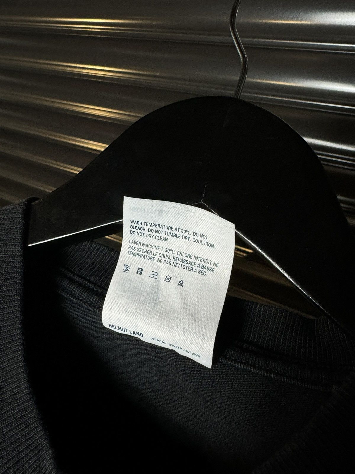 Helmut Lang Helmut Lang In Lang We Trust Black Tee - XS Size US XS / EU 42 / 0 - 6 Thumbnail
