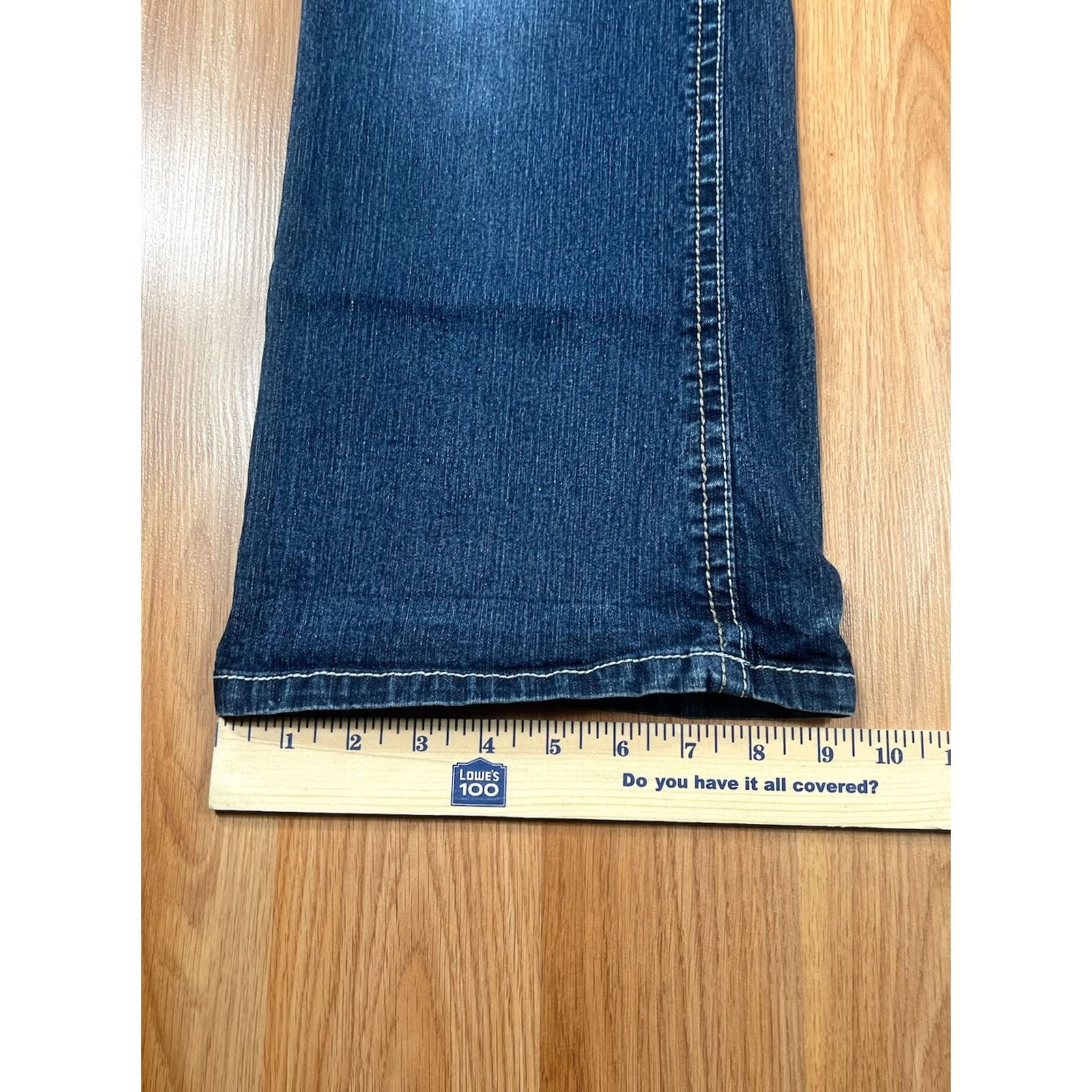 Vintage Apollo Petite Jeans Womens Size 16P Straight Leg High Rise Blue Denim Stretch Size 38" / US 16 / IT 52 - 7 Thumbnail