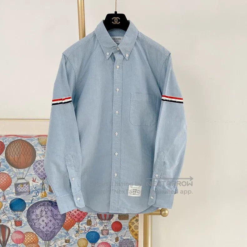 Thom Browne Thom Browne Blue Shirt Size US L / EU 52-54 / 3 - 2 Thumbnail