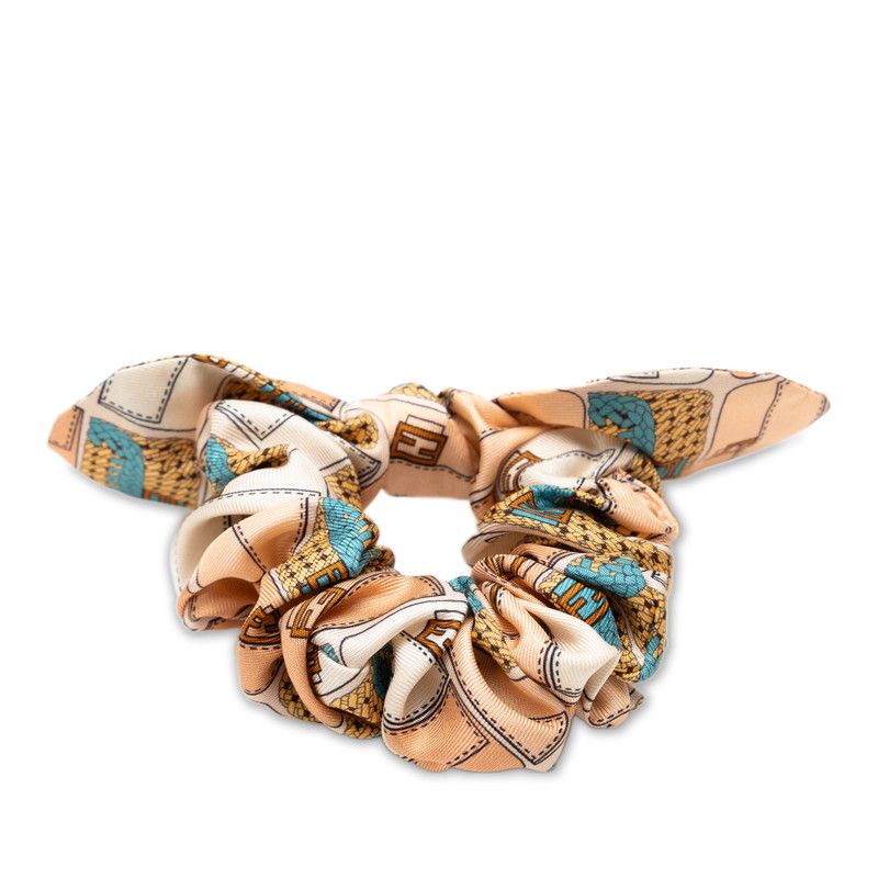 image of Fendi Zucca Hair Tie Set Of Two in Brown, Women's